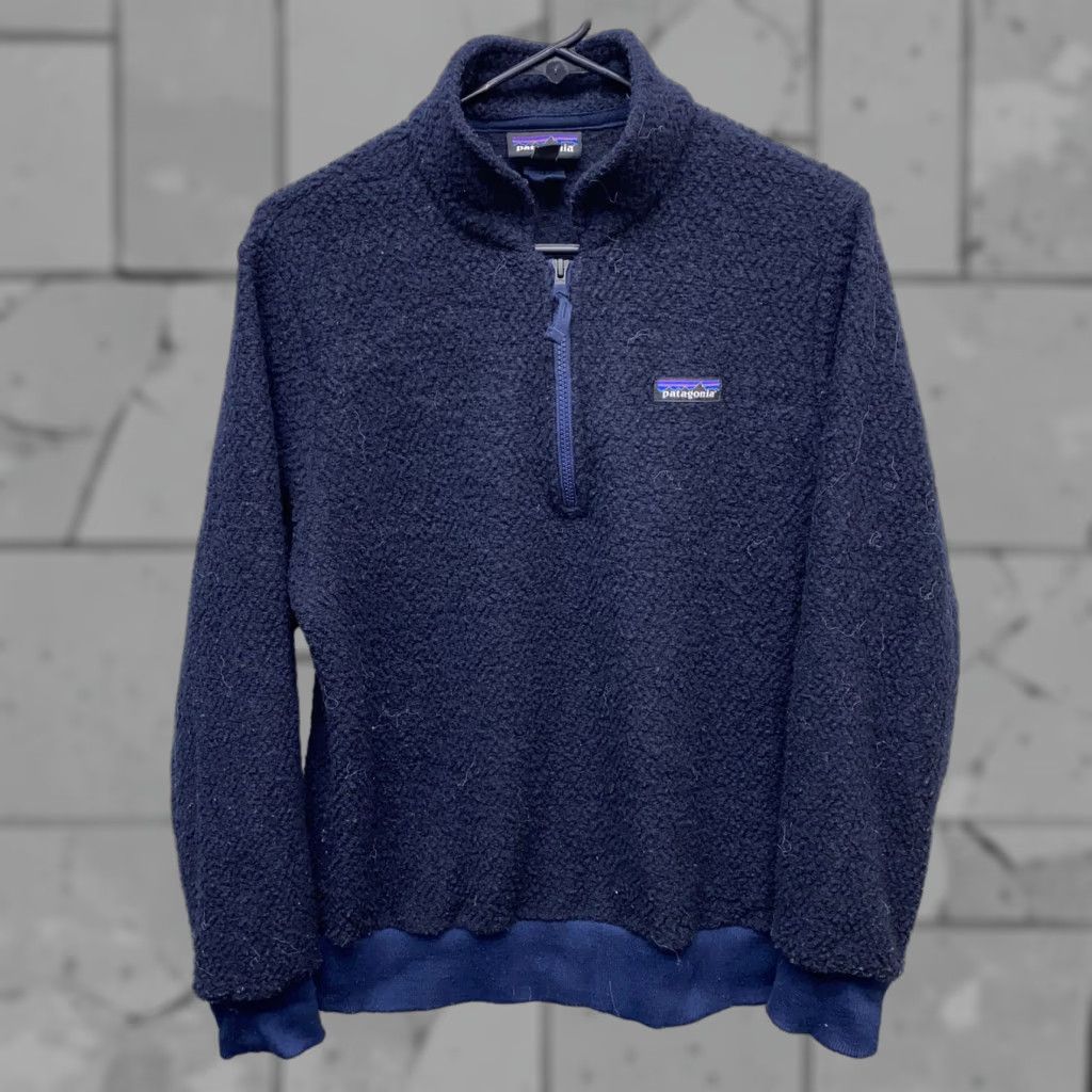 Patagonia Patagonia Womens Blue Fleece 1/2 Zip Pullover Jacket Sz L Size L / US 10 / IT 46 - 1 Thumbnail