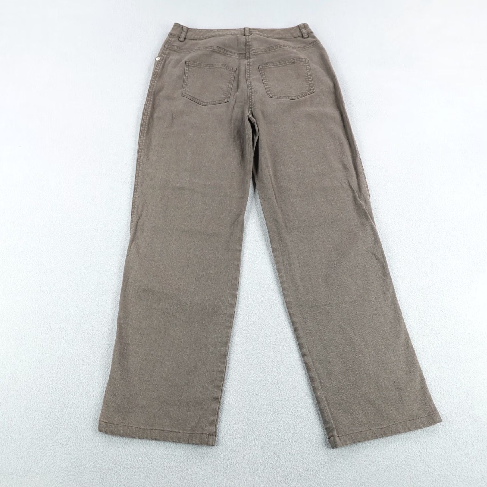 St. John St John Jeans Womens 4 Brown Denim Straight Leg Relaxed Baggy Loose Fit Pants Size 28" / US 6 / IT 42 - 4 Thumbnail
