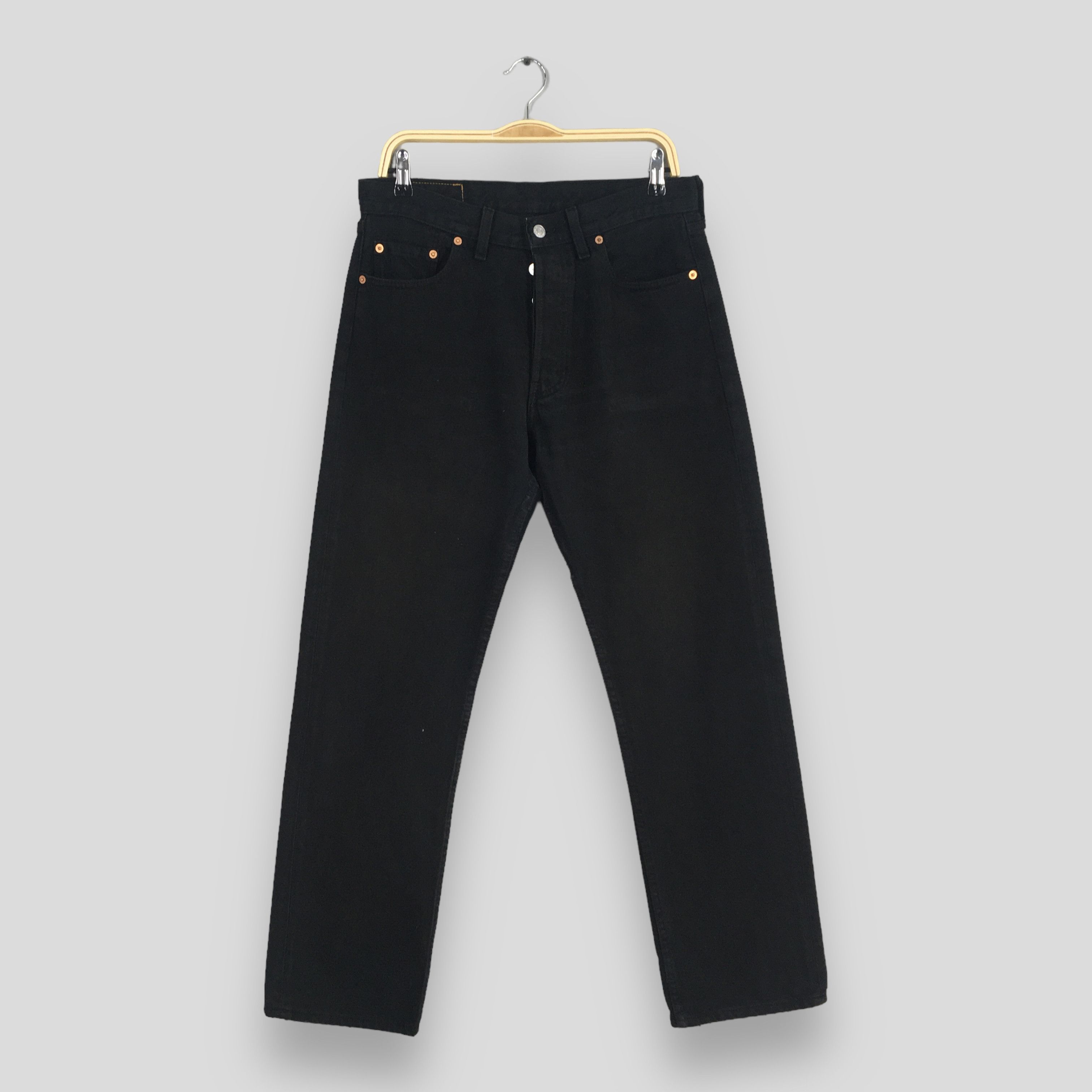 Levi's Size 30x29.5 Vintage 90s Levi's 501 Black Jeans S341 Size US 30 / EU 46 - 1 Thumbnail