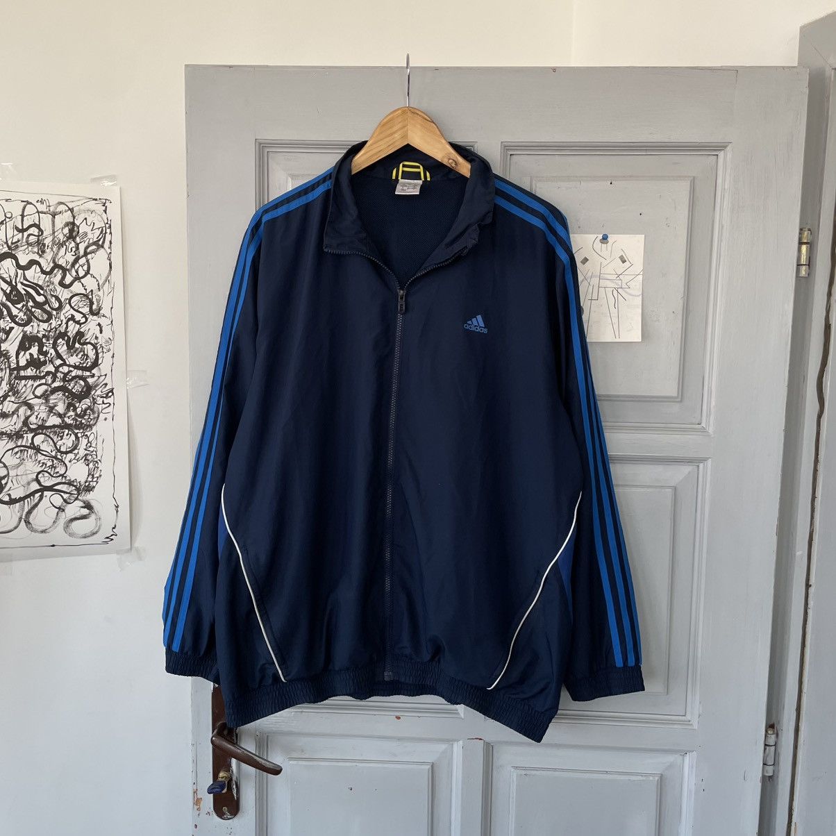 Adidas × Vintage Vintage Adidas Light Jacket three stripes Size L Size US L / EU 52-54 / 3 - 2 Thumbnail