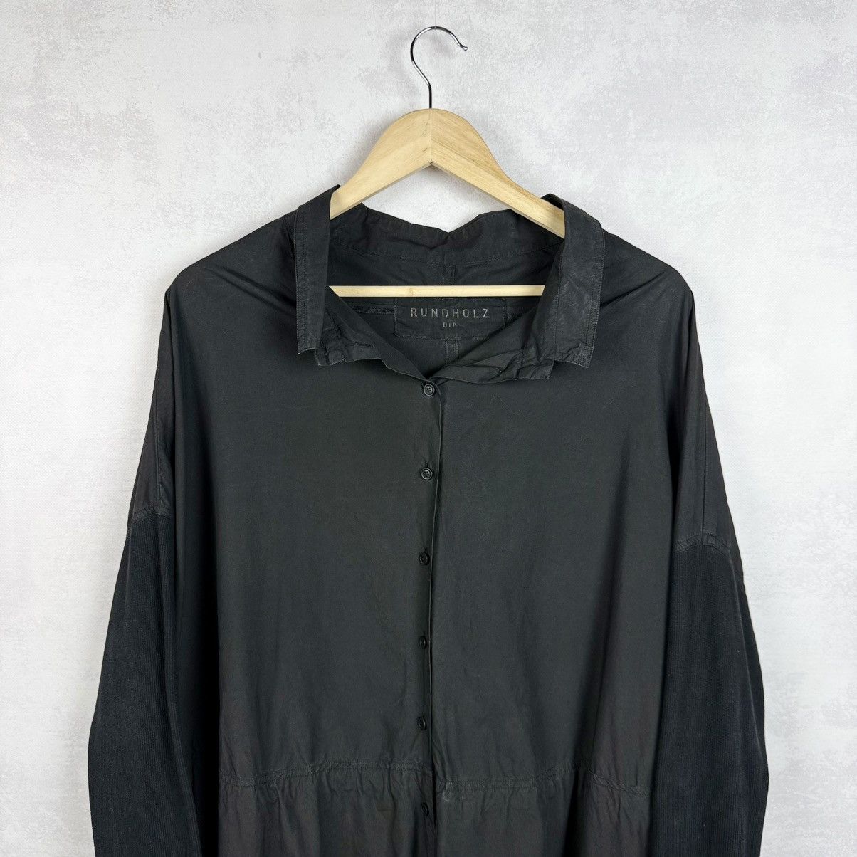 Rundholz Rundholz Dip Black Cotton Avantgarde Long Shirt-Dress Size M Size M / US 6-8 / IT 42-44 - 3 Thumbnail