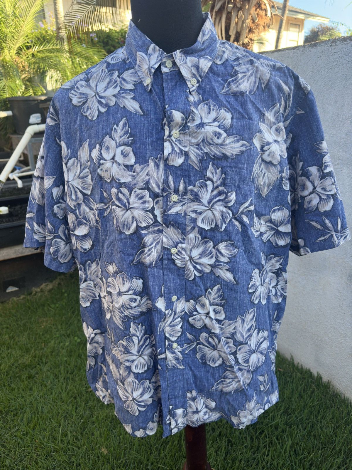 Reyn Spooner PreOwned Reyn Spooner Hawaiian Print Blue Men's XXL Size US XXL / EU 58 / 5 - 1 Thumbnail