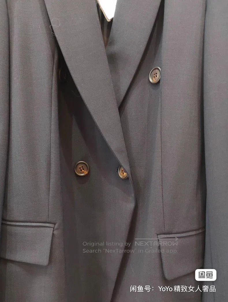 Brunello Cucinelli brunello cucinelli Pearl chain wool blazer Size S / US 4 / IT 40 - 3 Thumbnail