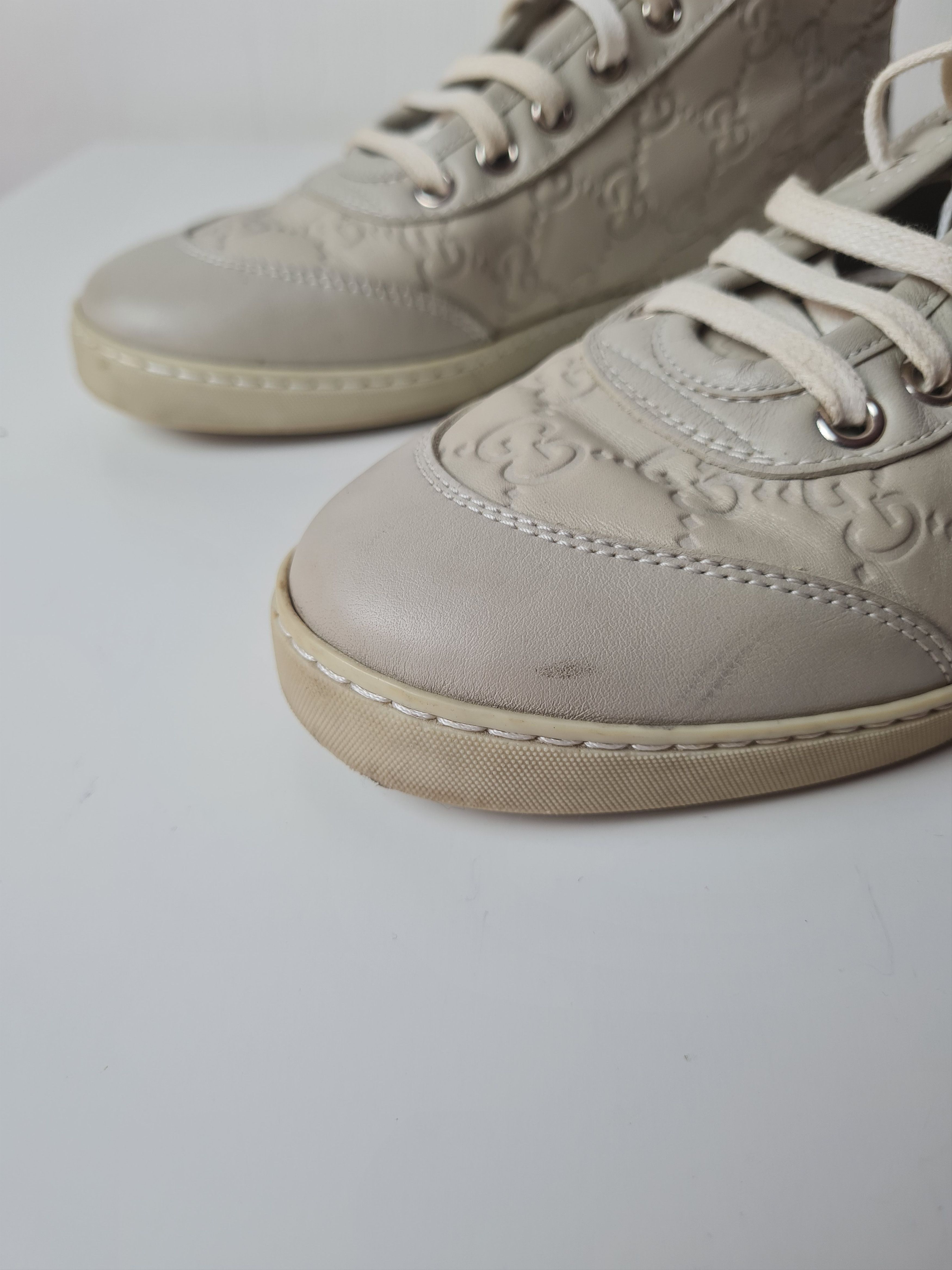 Gucci Vintage GUCCI Microguccissima High Top Sneakers Leather Size US 4 / IT 34 - 17 Thumbnail