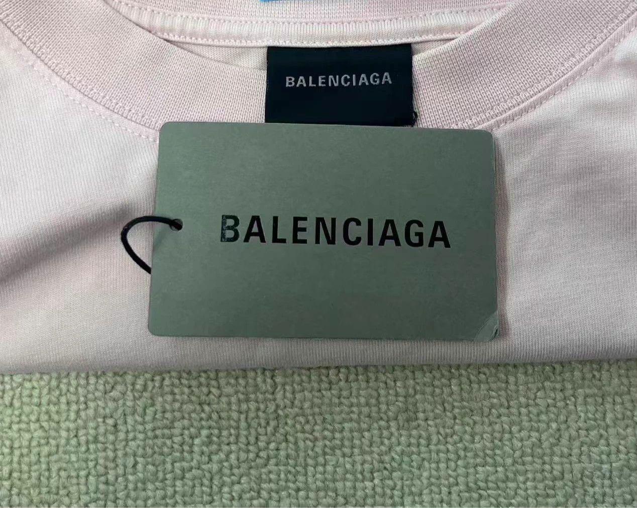Balenciaga Balenciaga Womens S Pink Oversized Logo Print Crewneck Tee Size S / US 4 / IT 40 - 4 Thumbnail