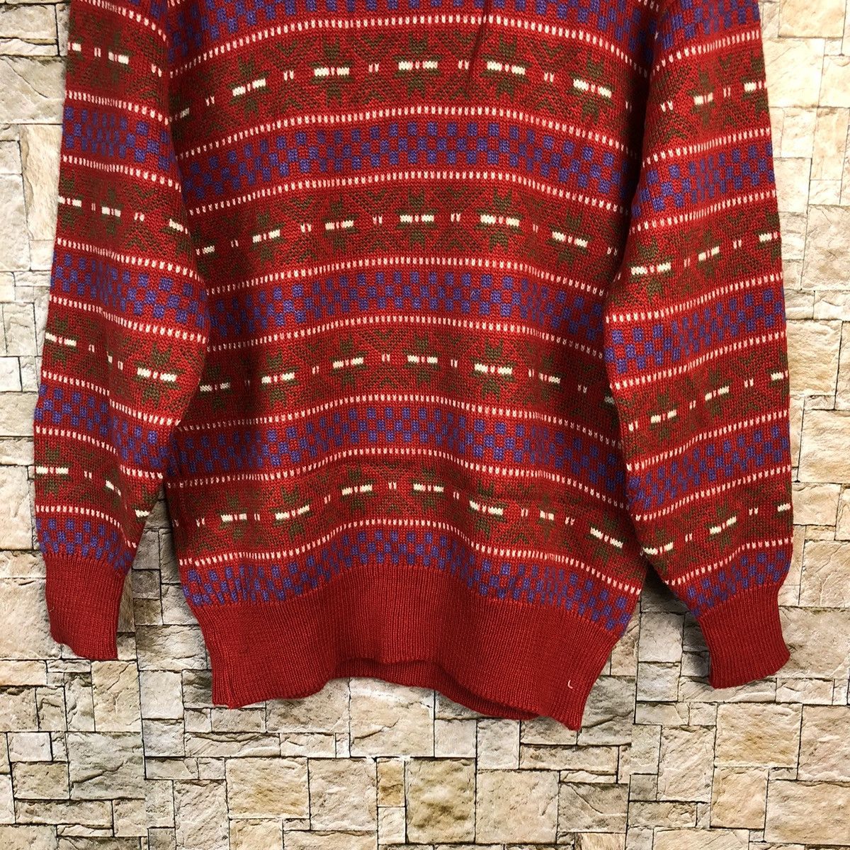Homespun Knitwear × Japanese Brand New & Wind art Red Knitwear sweatshirt #A841 Size M / US 6-8 / IT 42-44 - 6 Thumbnail