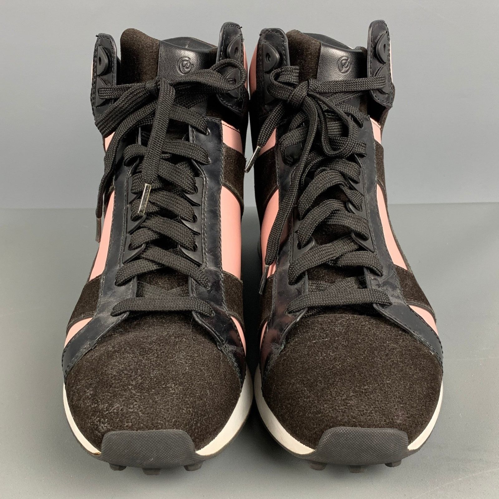 3.1 Phillip Lim Size 9.5 Black Pink Leather Color Block High Top Sneakers Size US 9.5 / IT 39.5 - 4 Thumbnail