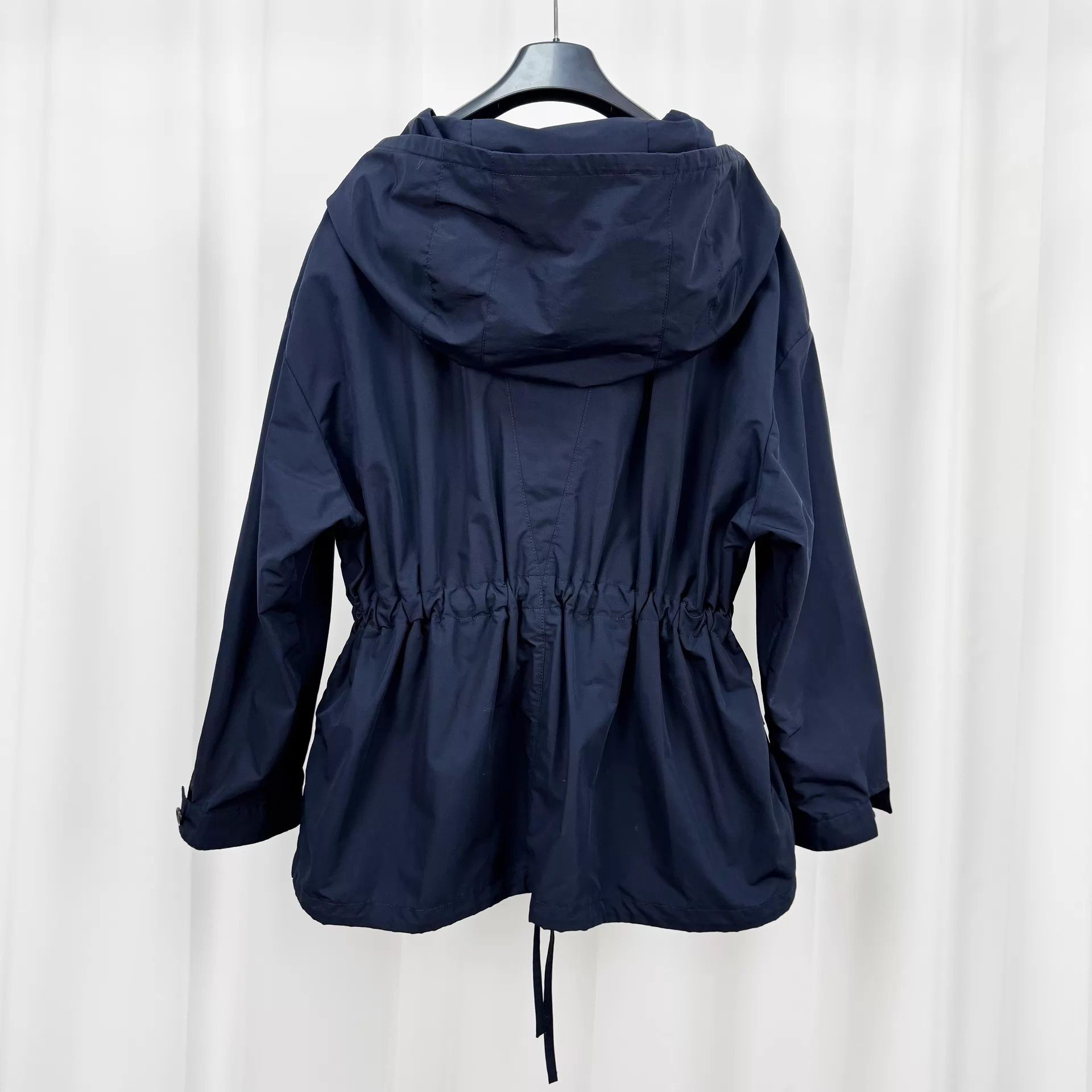 Prada Prada Navy Blue Cinched Waist Trench Coat 42 EU Mint Size M / US 6-8 / IT 42-44 - 2 Thumbnail