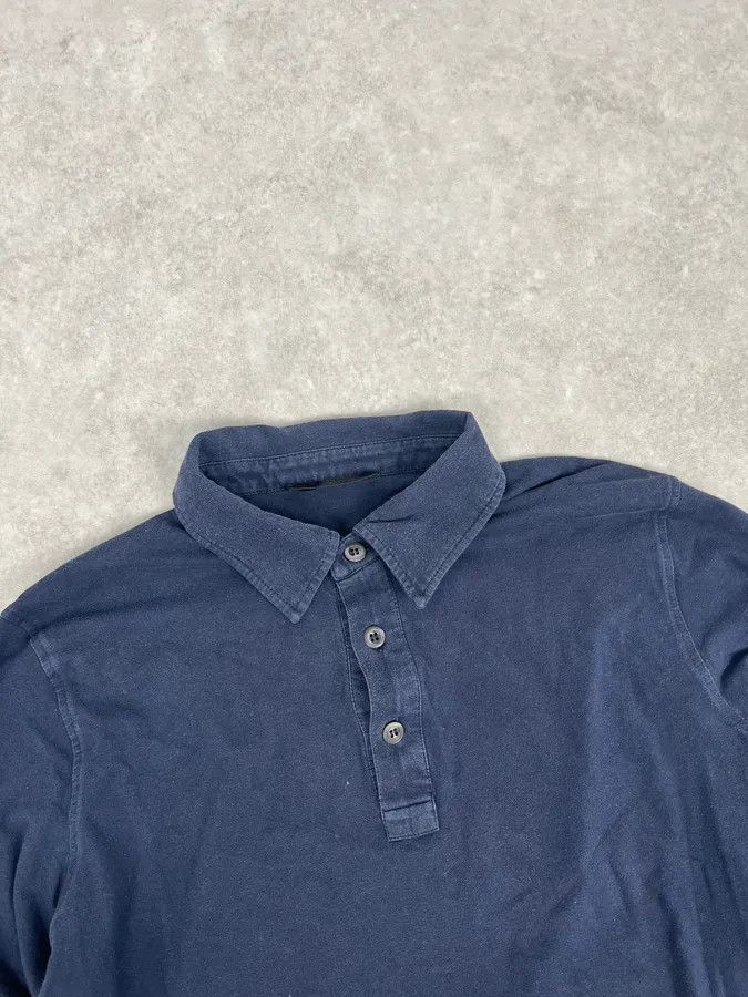 Prada 2000s Prada Navy Longsleeve Washed Polo Size US M / EU 48-50 / 2 - 4 Thumbnail
