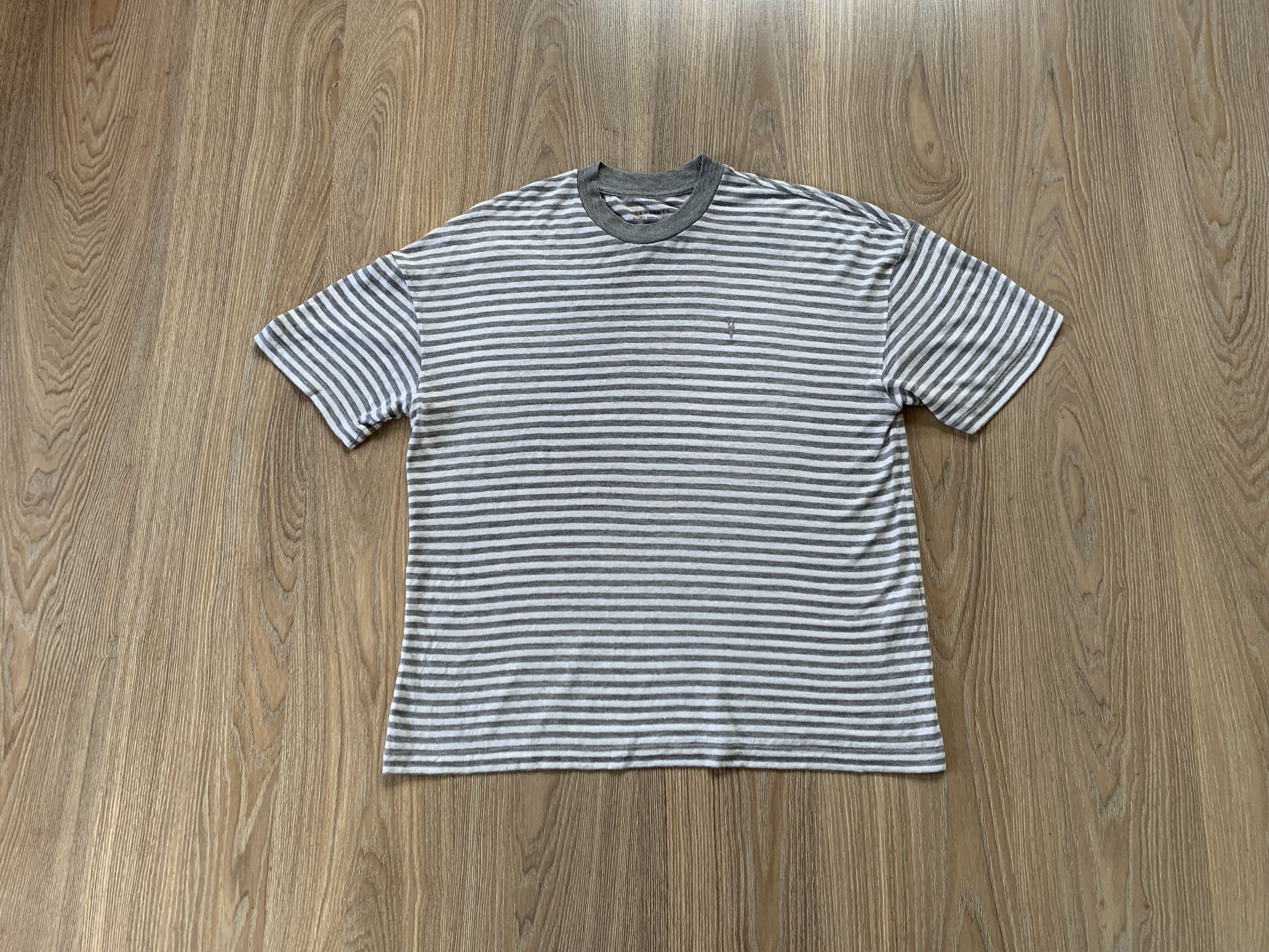 Allsaints Allsaints Oversized Stripe Cotton T-Shirt Size US XL / EU 56 / 4 - 1 Thumbnail