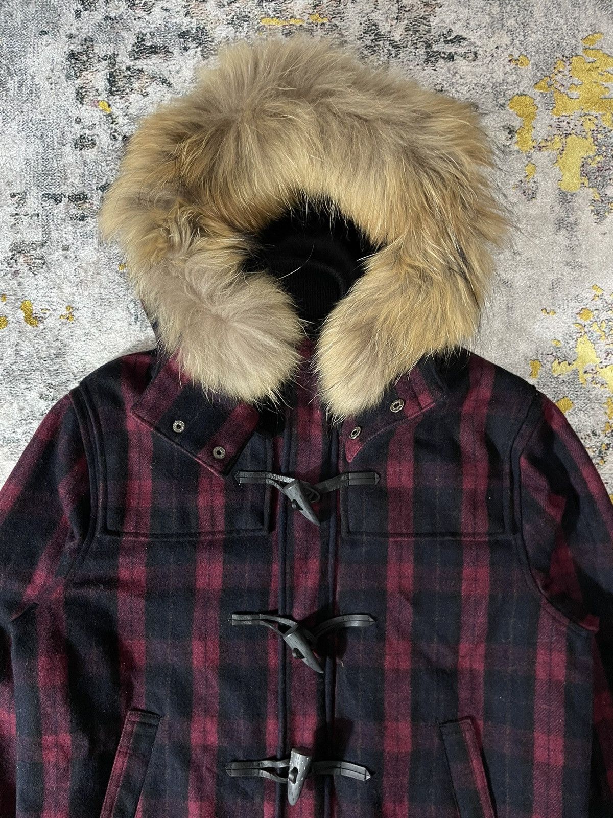 Le Grande Bleu (L.G.B.) Rageblue Plaid Fur Hoodie bondage lgb style Size US L / EU 52-54 / 3 - 4 Thumbnail