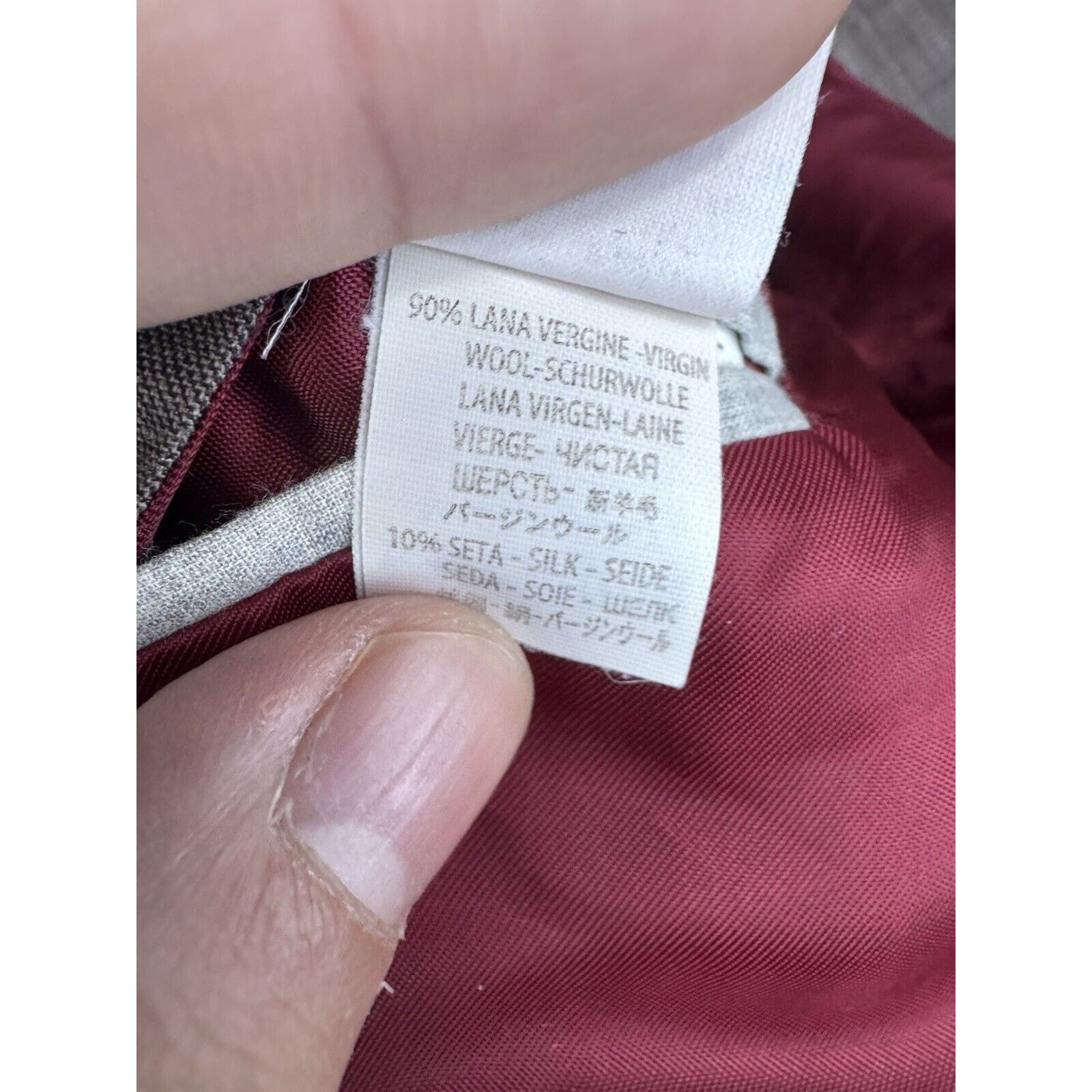 Brunello Cucinelli Brunello Cucinelli Peak Lapel Taupe Jacket 56/46 Wool Silk Size 46R - 5 Thumbnail