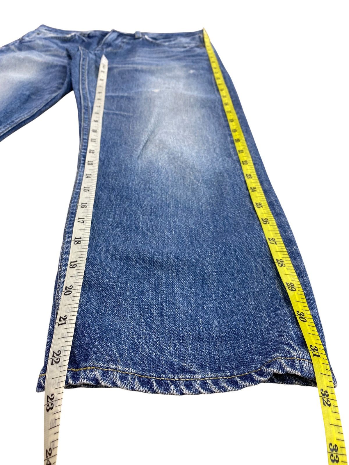 Japanese Brand Japanese Brand 3 Quarter Faded Blue Wash Style Jeans Size US 30 / EU 46 - 11 Thumbnail