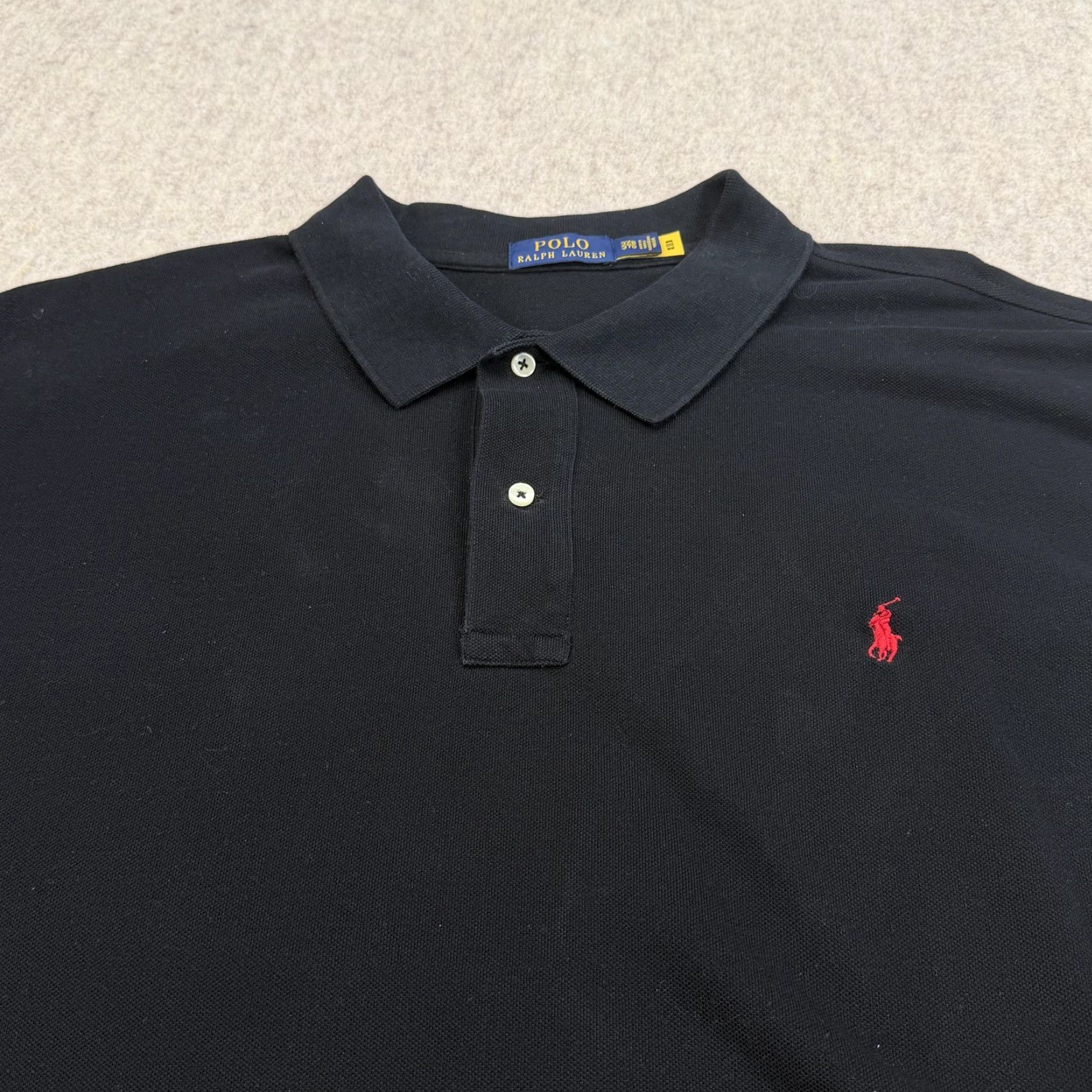 Polo Ralph Lauren Polo Ralph Lauren Polo Shirt Mens 3XB Black Big Pony Cotton Pique Golf Shirt Big 3X Mens Black Polo Shirt Size US XXL / EU 58 / 5 - 3 Thumbnail