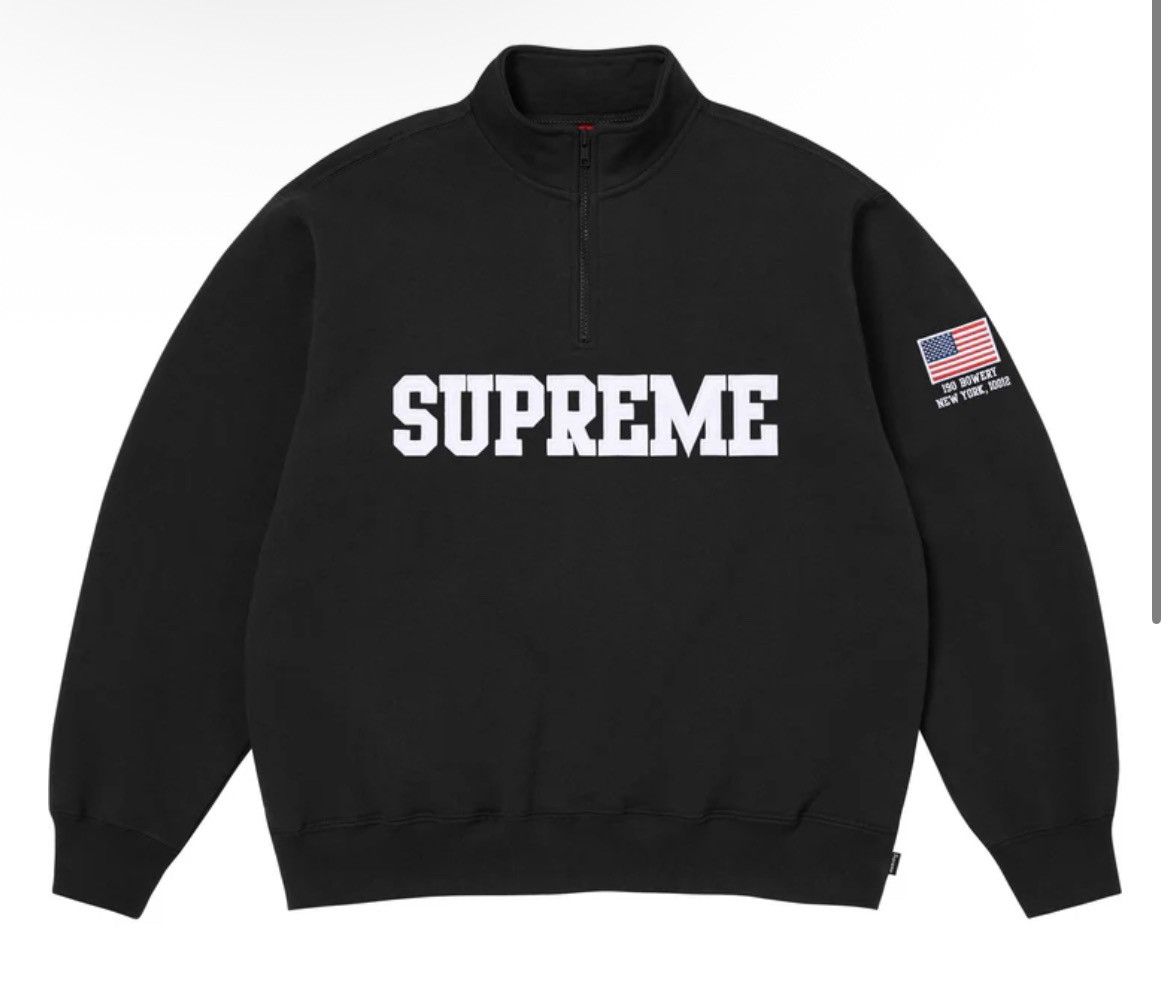 Supreme Supreme Shop Flag Half Zip Pullover Black Size Medium Size US M / EU 48-50 / 2 - 4 Thumbnail