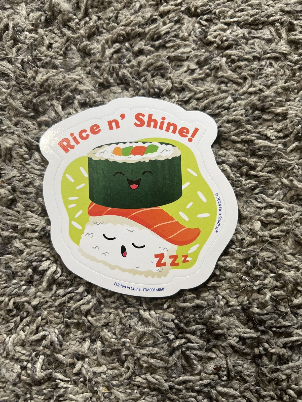 Hypebeast 2024 Grin Studios Rice N’ Shine! Sticker Size ONE SIZE - 1 Thumbnail