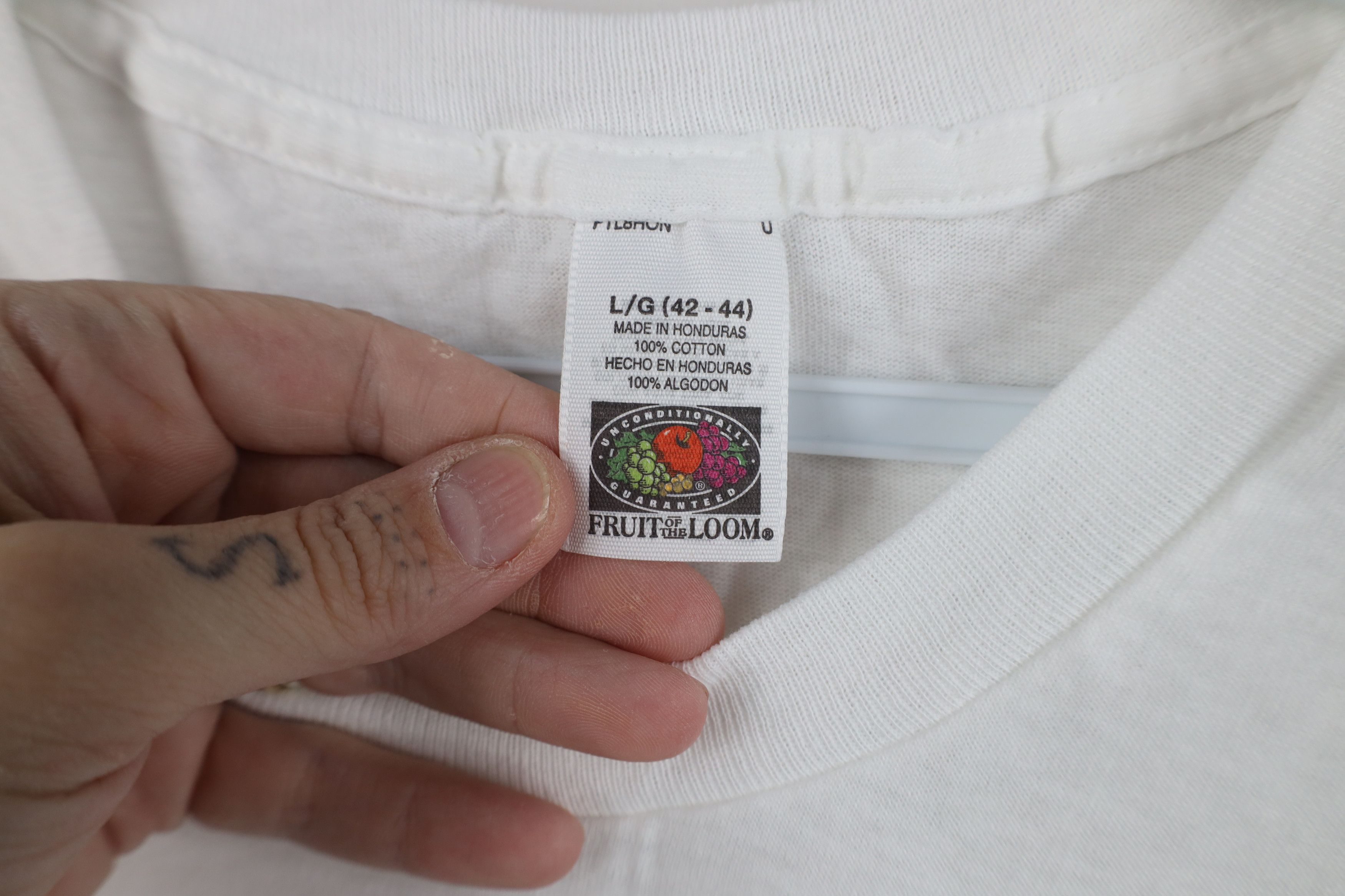 Vintage Vintage 90s Streetwear Cotton Short Sleeve T-Shirt White Size US L / EU 52-54 / 3 - 11 Thumbnail