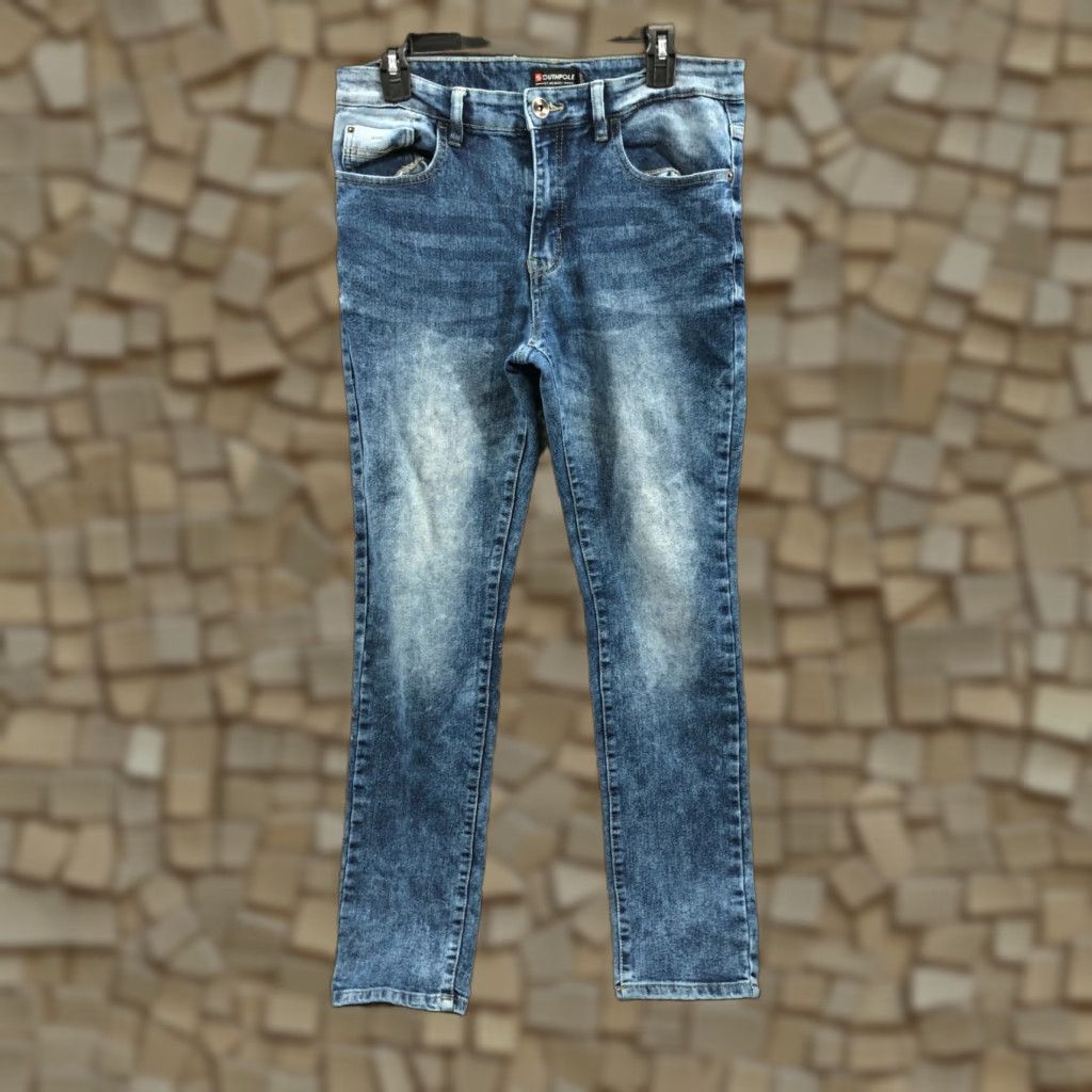 Southpole Southpole Jeans Skinny Mens 34x32 Regular Mid Blue Denim 5-Pocket Belt Loops Cotton Blend Size US 34 / EU 50 - 1 Thumbnail