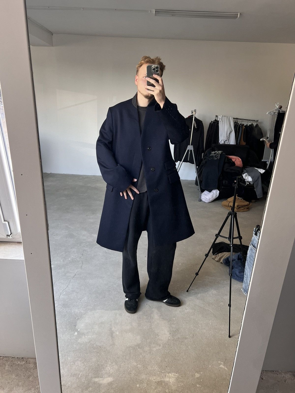 Maison Margiela NWT Maison Margiela Collarless Wool Cavalry Coat Size US L / EU 52-54 / 3 - 16 Thumbnail