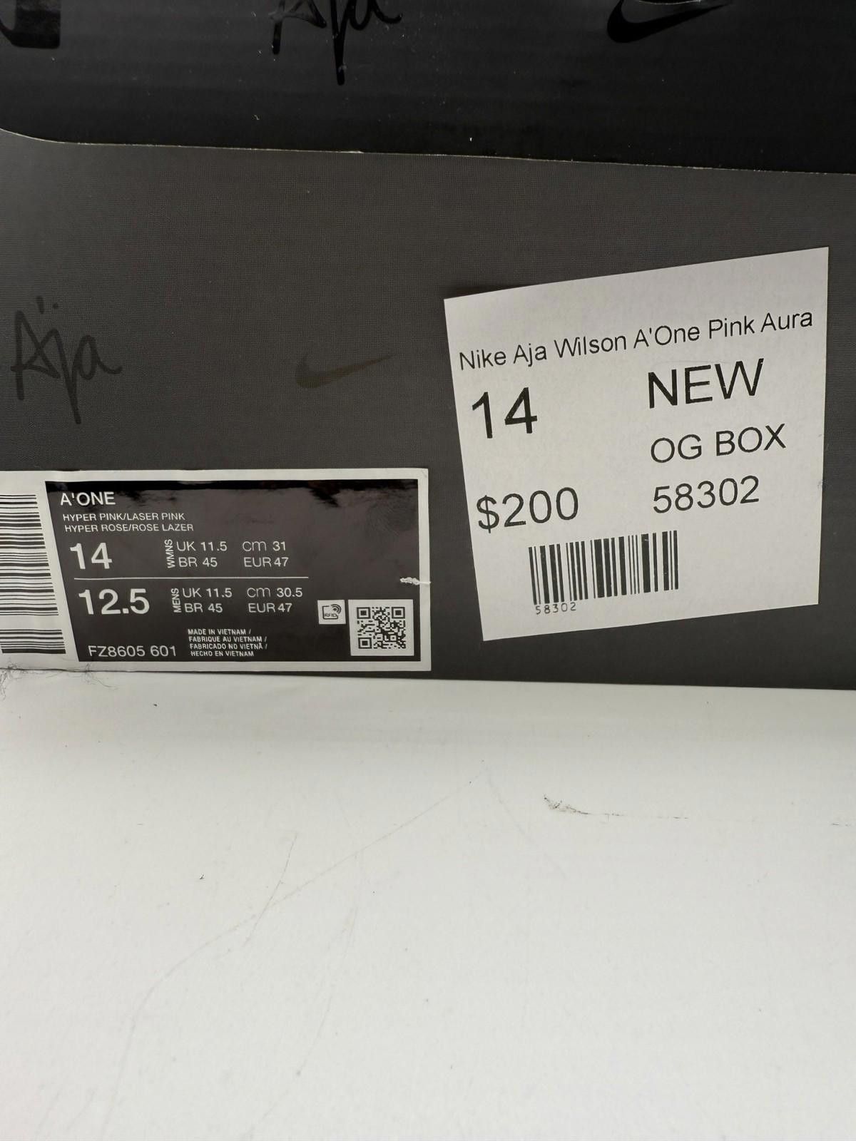 Nike Nike Aja Wilson A'One Pink Aura US 14 New FZ8605-601 Size US 14 / EU 47 - 9 Thumbnail