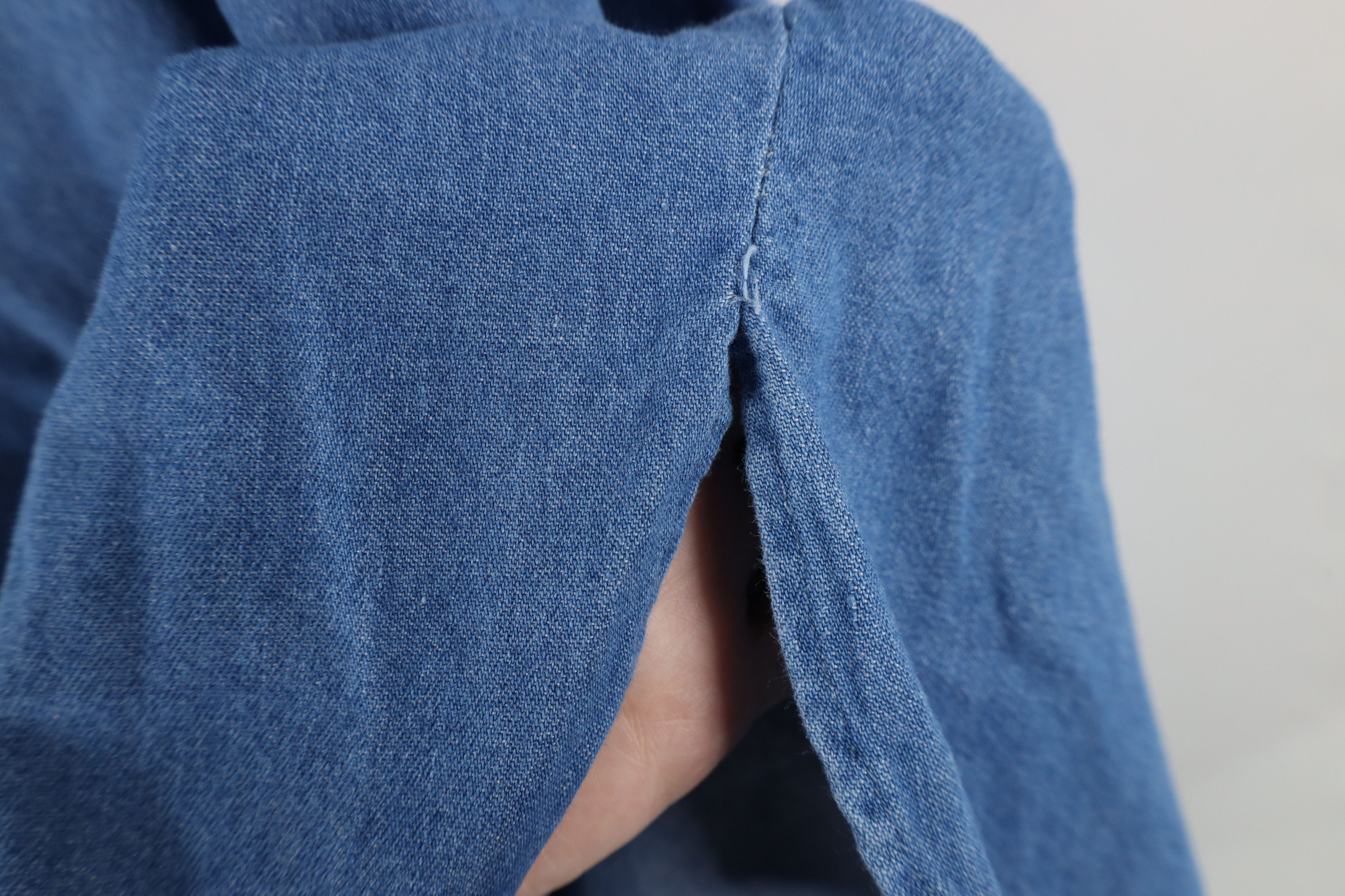 Vintage Vintage 90s Streetwear Collared Denim Jean Button Shirt Blue Size US XL / EU 56 / 4 - 8 Thumbnail