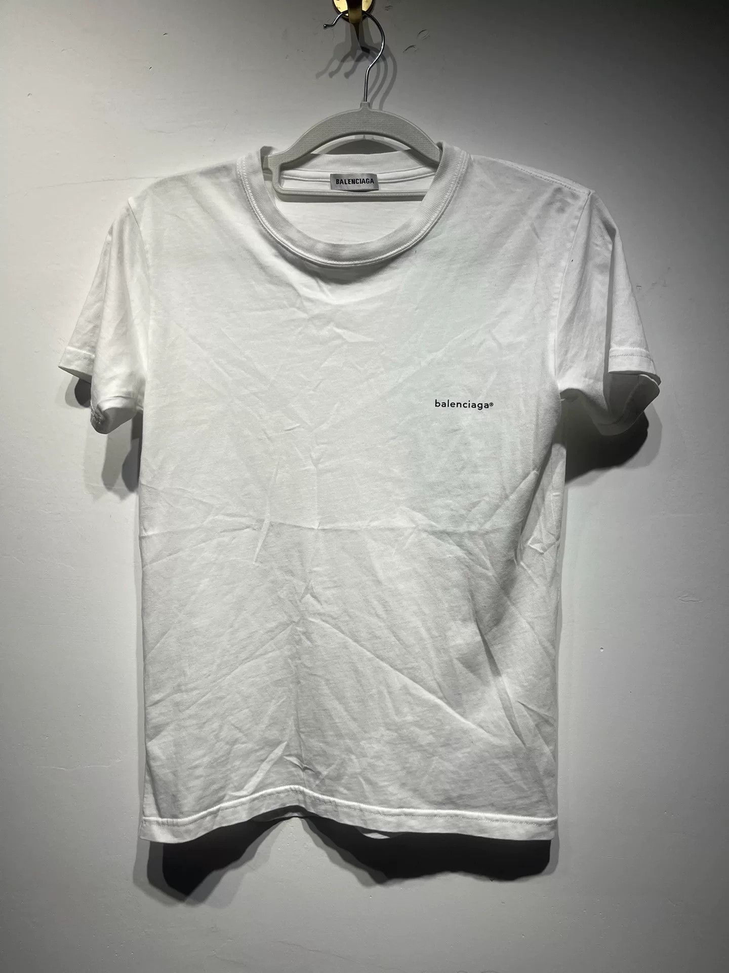 Balenciaga Balenciaga Printed White T-Shirt S Women Size S / US 4 / IT 40 - 1 Thumbnail