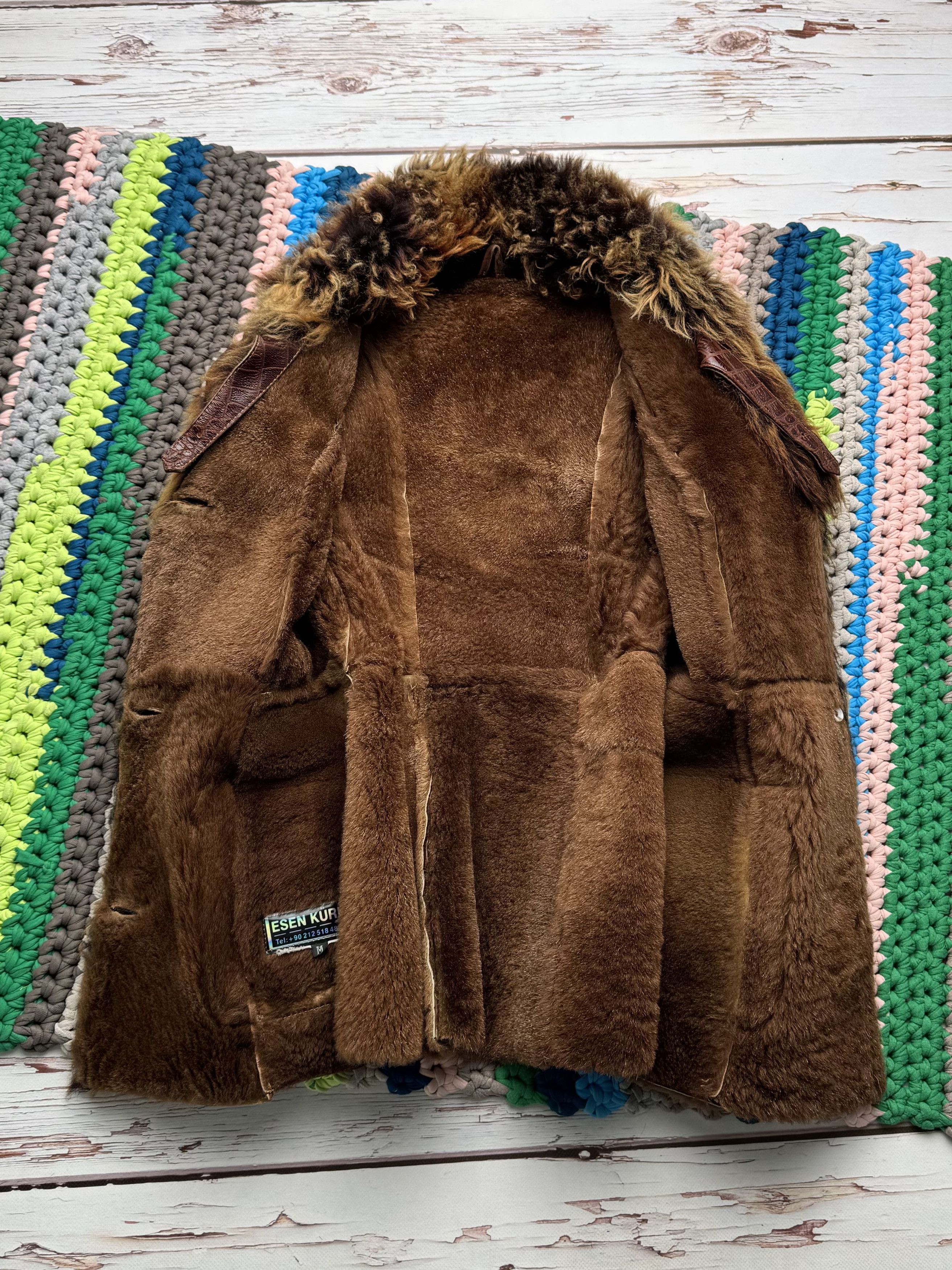 Vintage Vintage Brown Embossed Leather Shearling Y2K Jacket Size M / US 6-8 / IT 42-44 - 8 Thumbnail