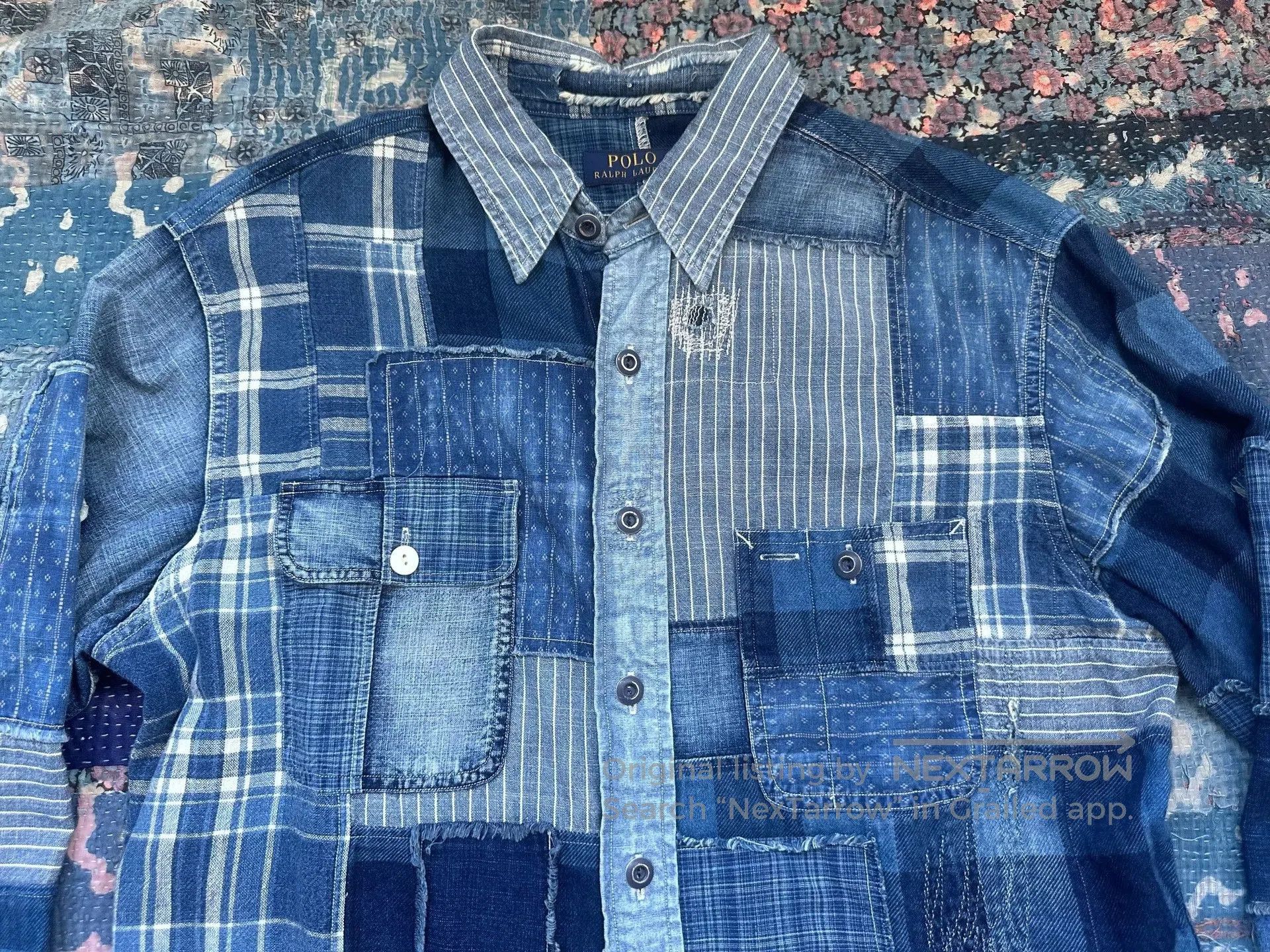 RRL Ralph Lauren Polo Ralph Lauren RRL Indigo Patchwork Shirt. Size US M / EU 48-50 / 2 - 3 Thumbnail