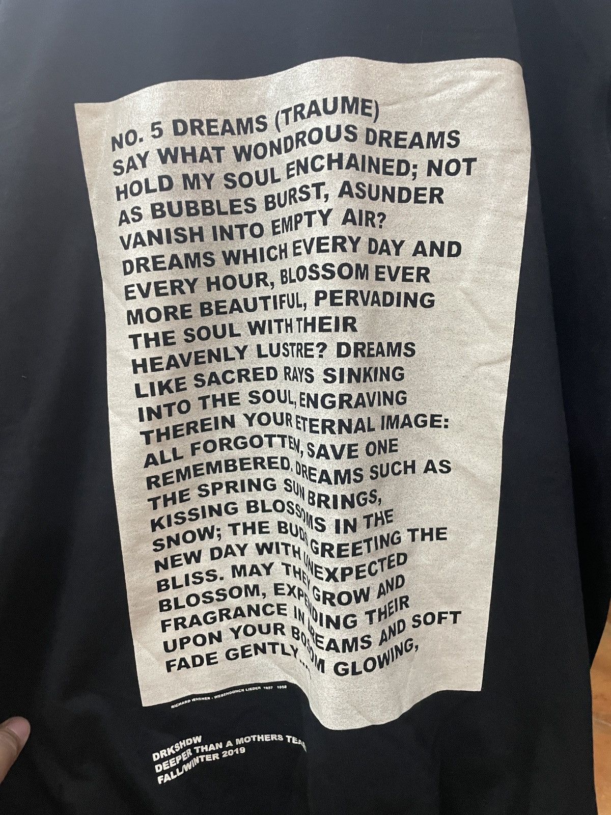Rick Owens Drkshdw Long Sleeve Poem Print Level Sweatshirt Size US XL / EU 56 / 4 - 3 Thumbnail
