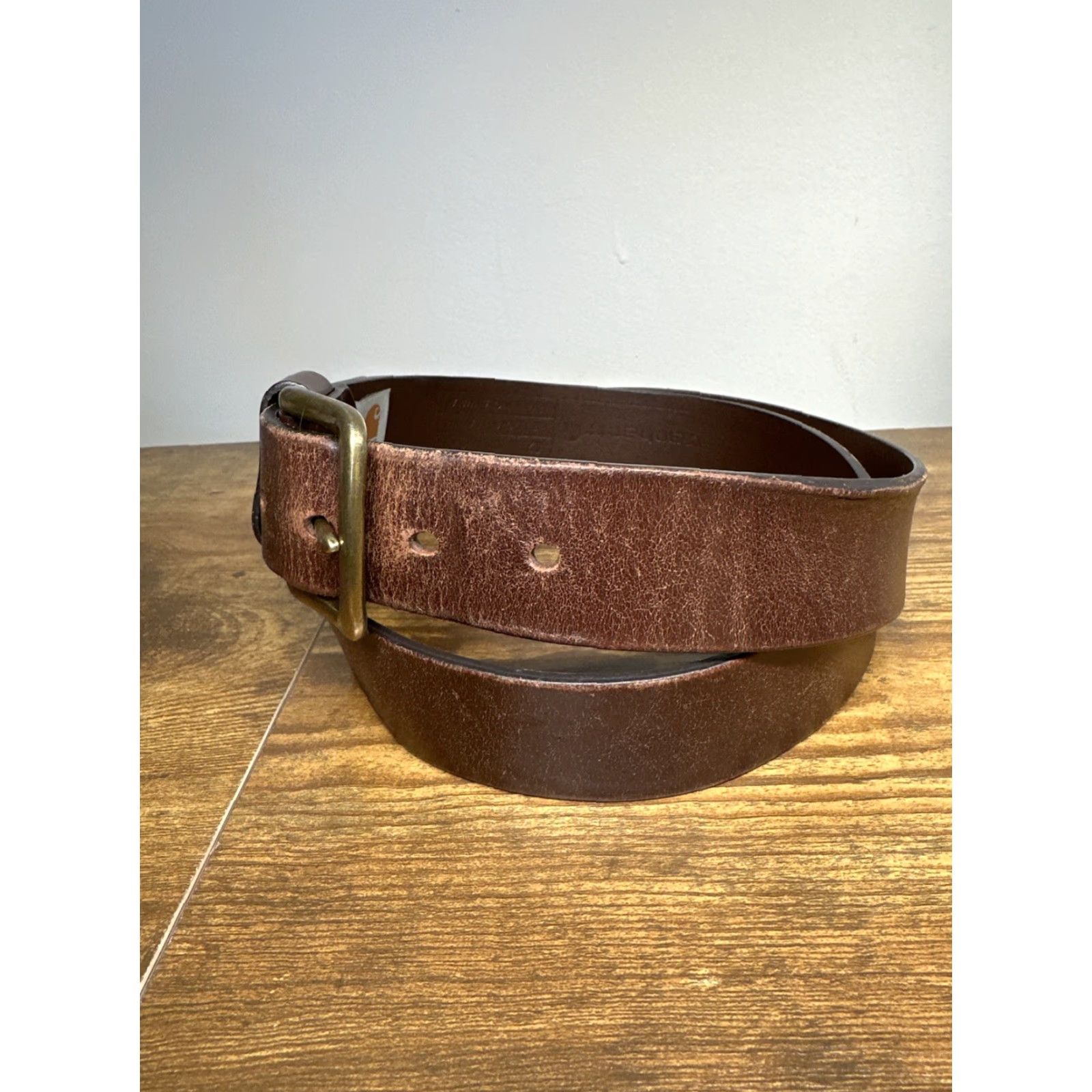 Carhartt Carhartt Belt Work Brown 1.5” Leather Mens Size 42 Size 42 - 3 Thumbnail