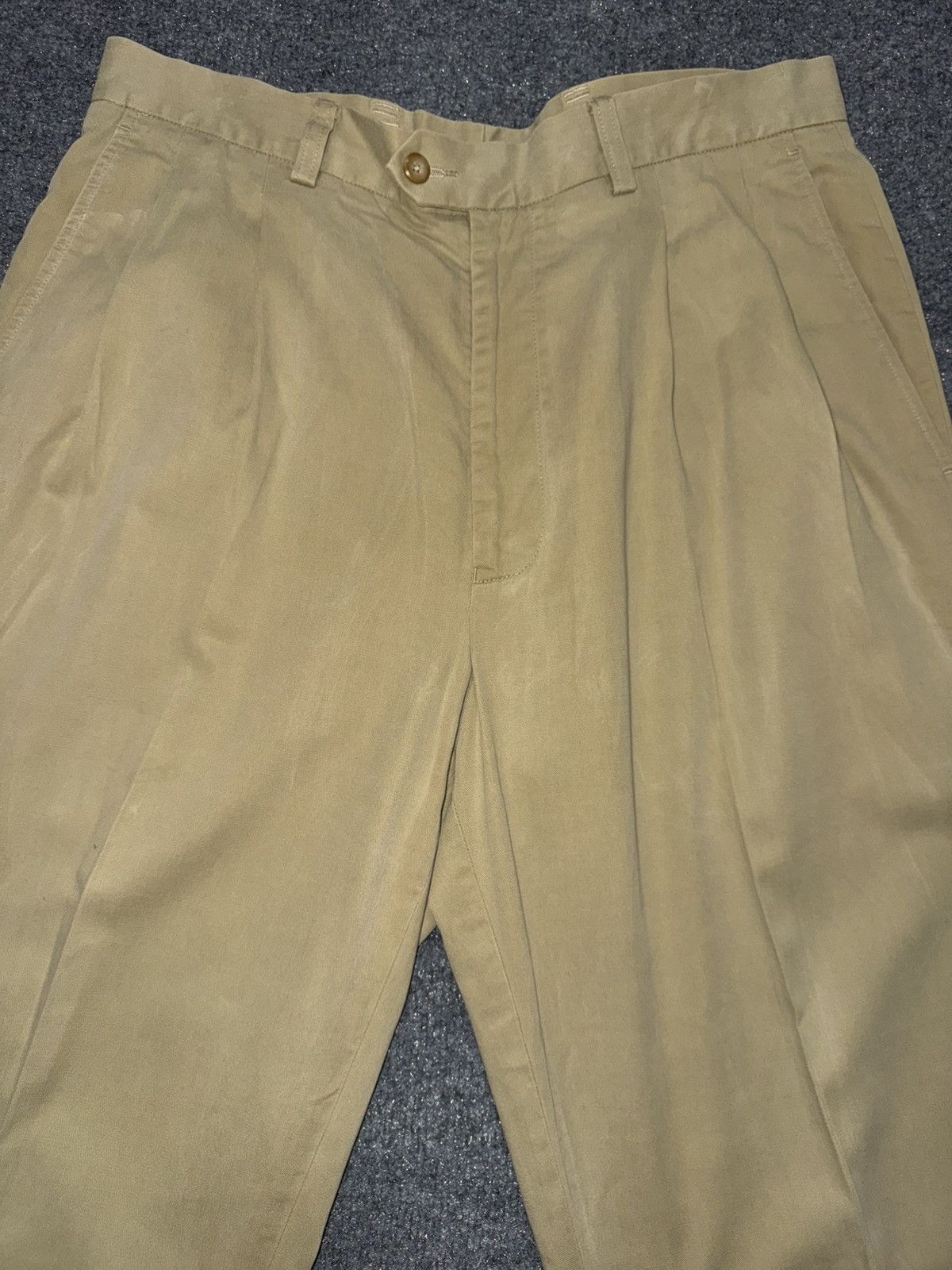 Nordstrom Vintage Nordstrom Pleated Chinos Khaki Tencel Blend 34x30 Size US 34 / EU 50 - 2 Thumbnail