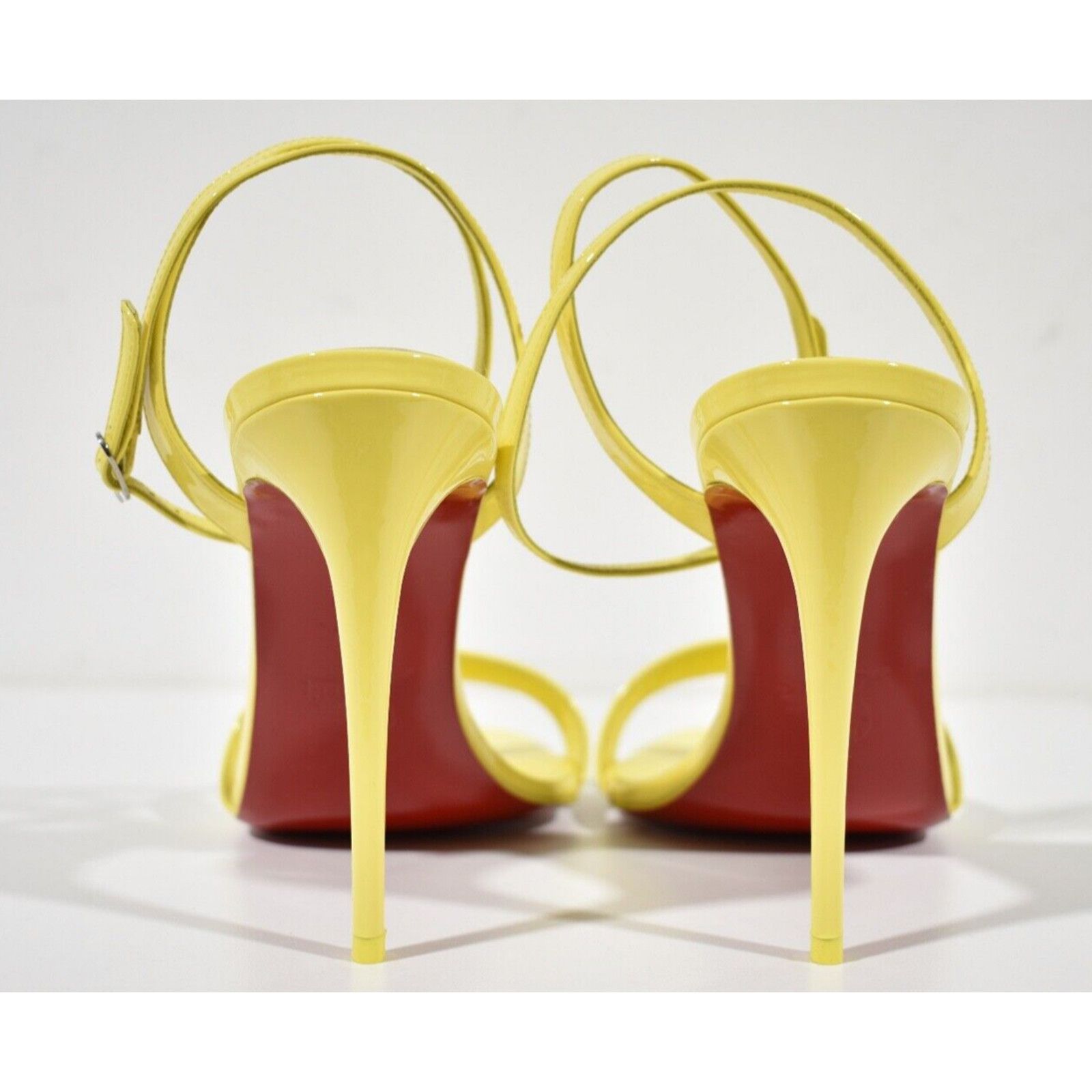Christian Louboutin Loubigirl 100 Piou Piou Yellow Strap Sandal Heel Pump 38.5 Size US 8.5 / IT 38.5 - 11 Thumbnail