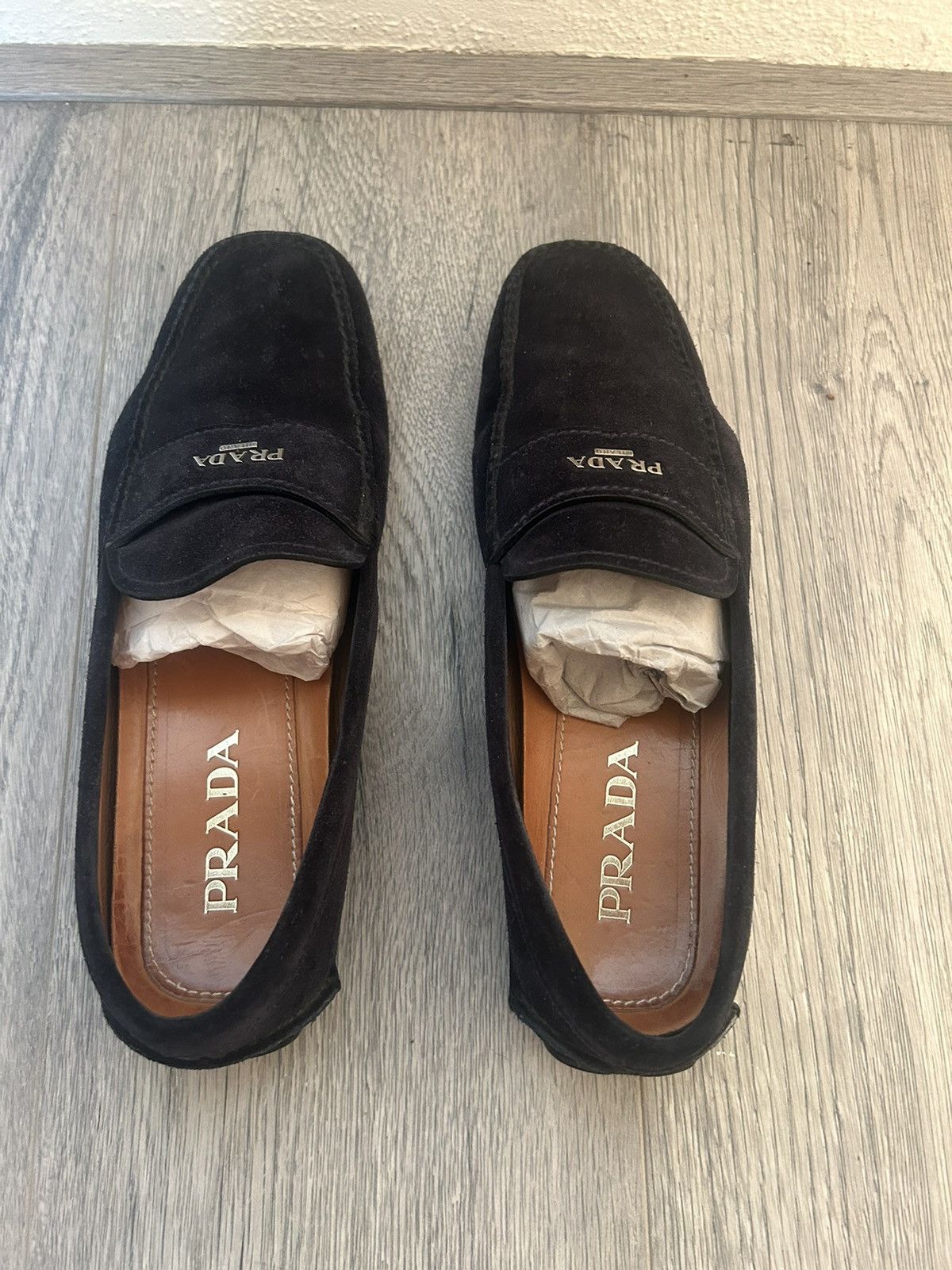 Prada Prada Black Suede Loafers Size US 7 / EU 40 - 5 Thumbnail