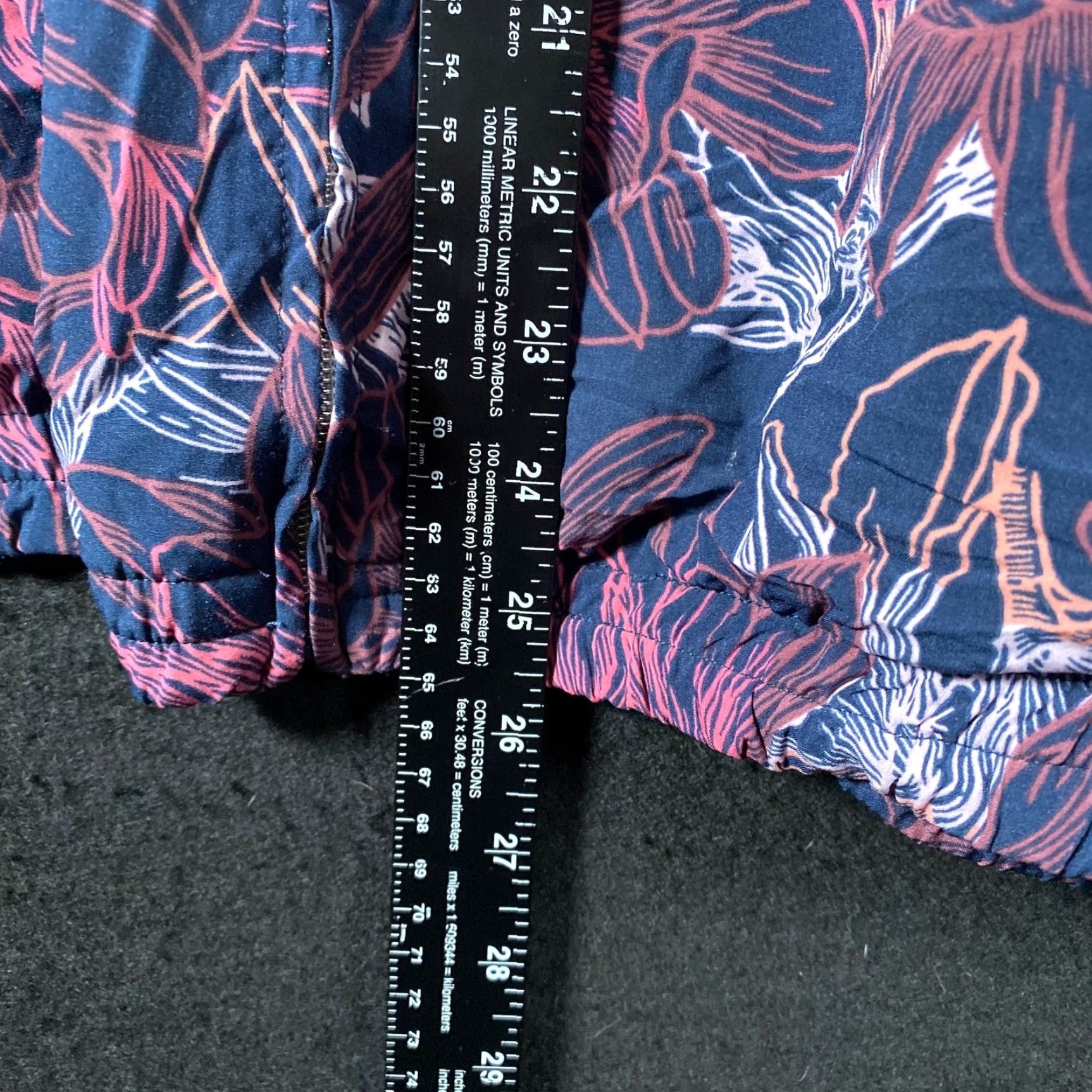 Vintage Active Zone Women Jacket Blue Pink Floral Full Zip Hooded Lightweight Stretch 2X Size XXL / US 16-18 / IT 52-54 - 7 Thumbnail