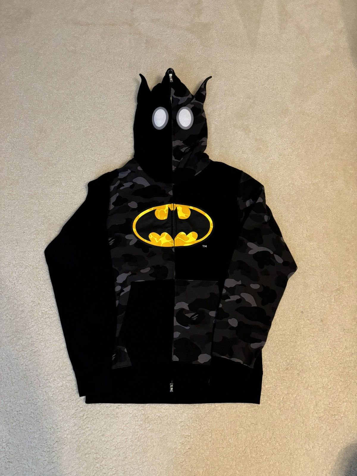 Bape × DC Comics Bape DC Batman Full Zip Hoodie Black Size US XL / EU 56 / 4 - 1 Thumbnail