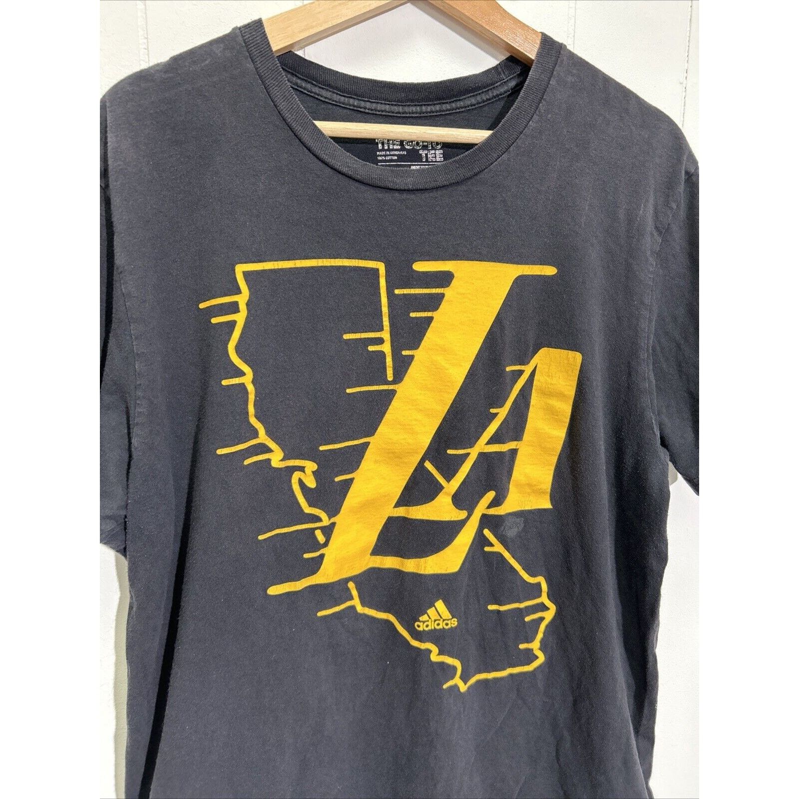 Adidas Adidas LA California Print Black Yellow T-Shirt Large Size US L / EU 52-54 / 3 - 2 Thumbnail