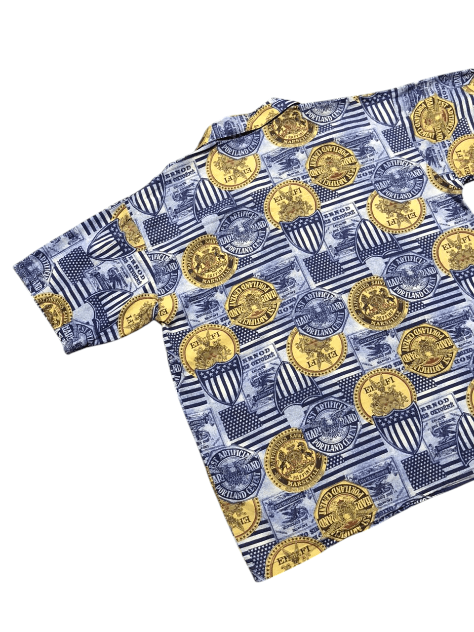 Japanese Brand 80s-90s Vintage Ranian All Over Print Open Collar Shirt Rare Size US L / EU 52-54 / 3 - 9 Thumbnail
