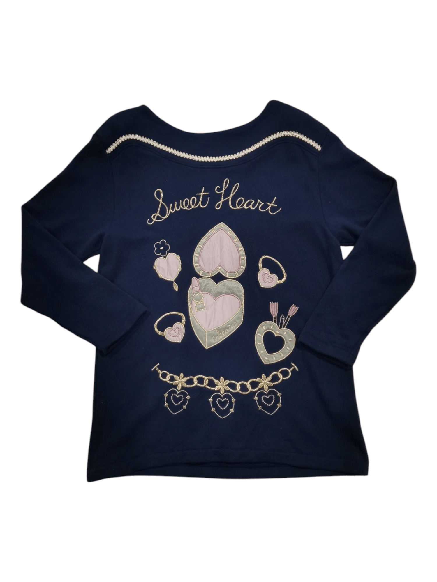 Designer × Vintage Vintage BG Sepia Sweet Heart Long Sleeve T-Shirt Size US M / EU 48-50 / 2 - 1 Thumbnail