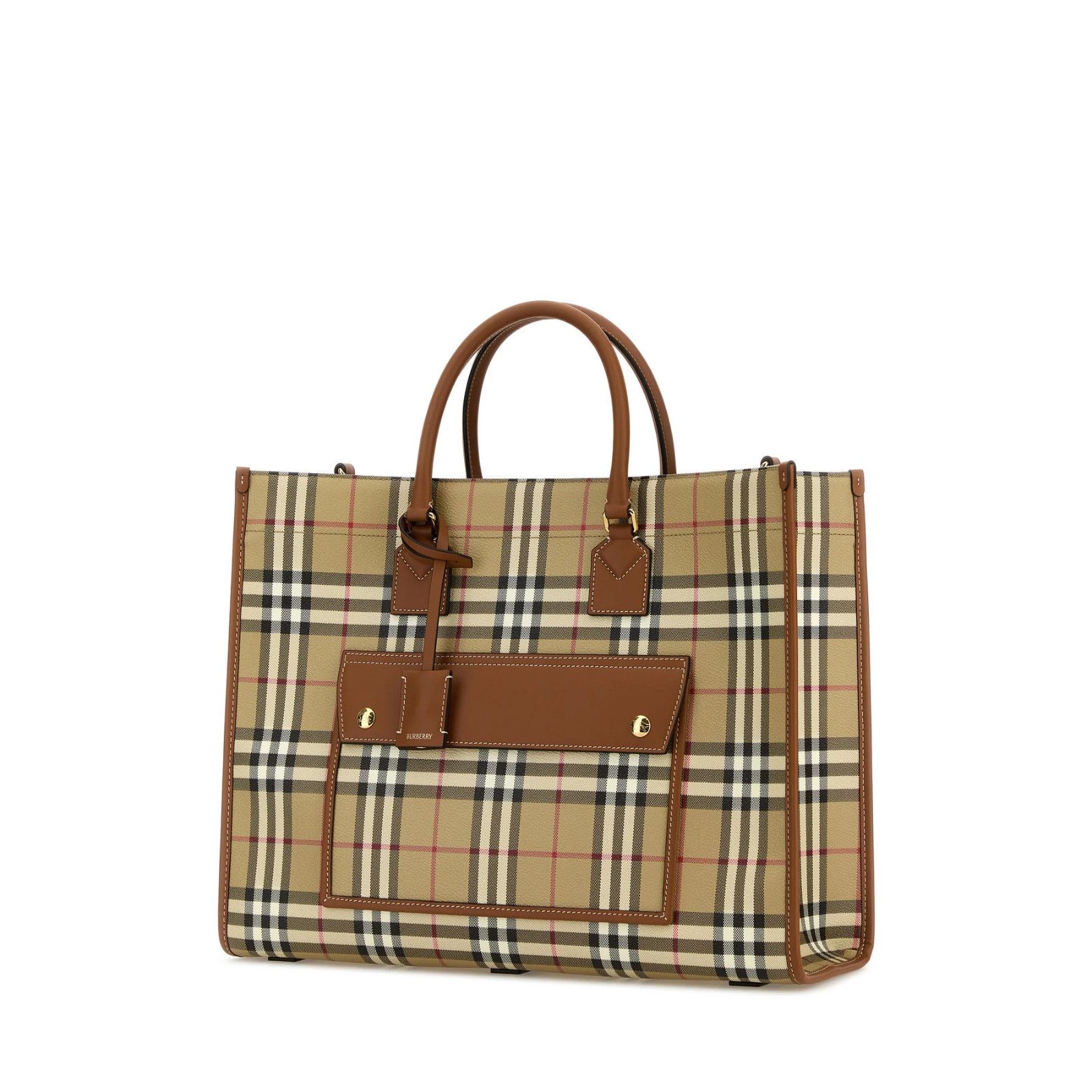 Burberry BURBERRY Beige Freya Medium Tote Bag New & Authentic Size ONE SIZE - 2 Thumbnail