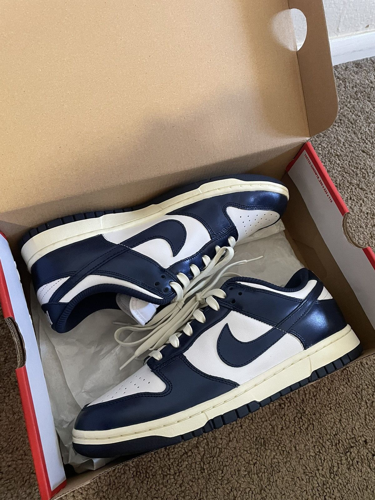Nike Nike Dunk Low prm “Vintage Navy” Size US 10 / EU 43 - 6 Thumbnail