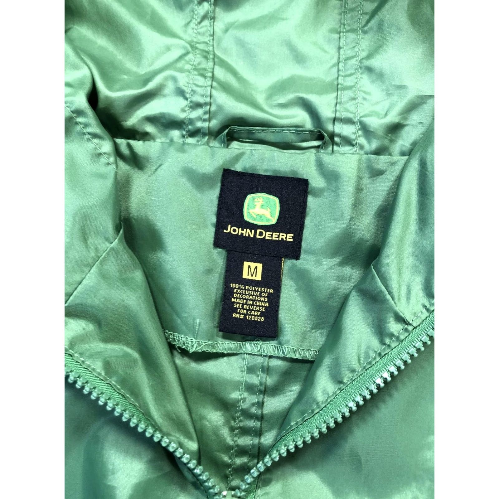 John Deere John Deere Jacket Mens M Green Hooded 1/4 Zip Windbreaker Anorak Airlight Pockets Zip Front Kangaroo Pocket Casual Outdoor Size US M / EU 48-50 / 2 - 7 Thumbnail