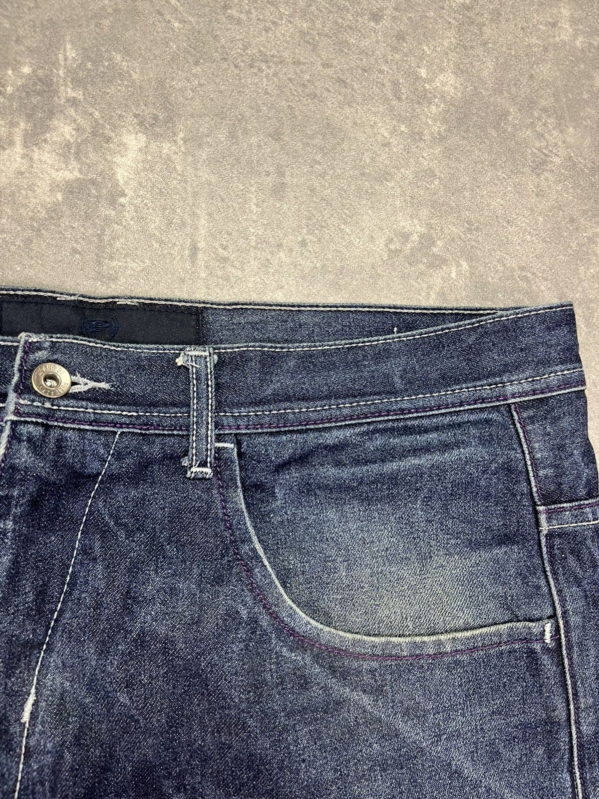 Phat Farm 2000s Y2K Phat Farm Washed Heavy Mega Baggy Denim Jeans 40 Size US 40 / EU 56 - 6 Thumbnail