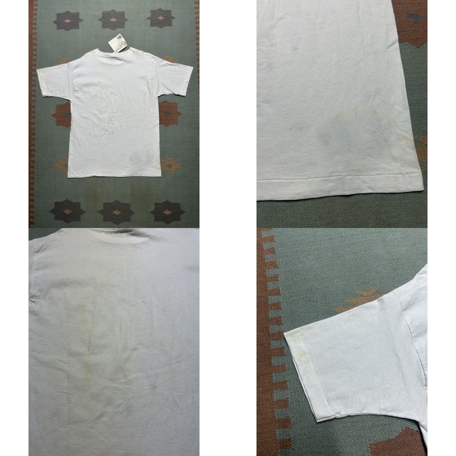 Fruit Of The Loom VINTAGE 90s Fruit of the Loom T-Shirt White Deadstock Large Women stained Size L / US 10 / IT 46 - 8 Thumbnail
