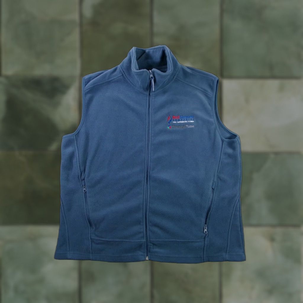 Vintage Forester Vest Mens L Blue Full Zip Embroidered BellSimons TriangleTube Fleece Size US L / EU 52-54 / 3 - 1 Thumbnail