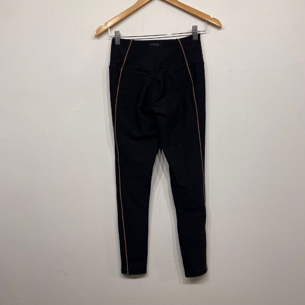 Abercrombie & Fitch Abercrombie & Fitch YPB Black Cropped Leggings With Brown Pi Size 26" / US 2 / IT 38 - 3 Thumbnail