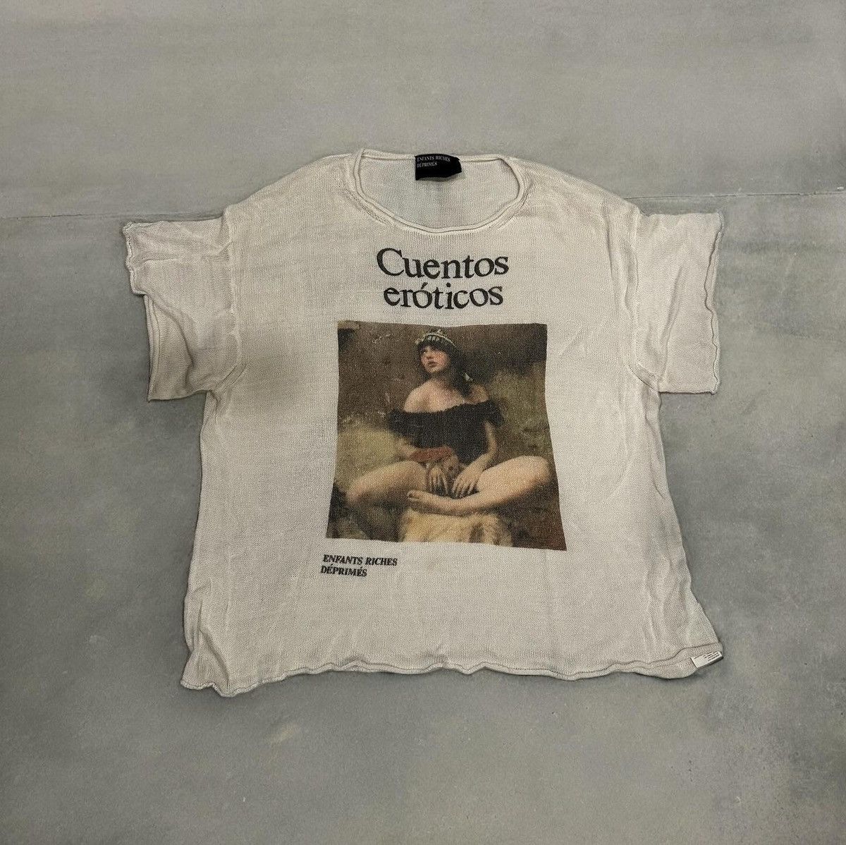 Pre-owned Enfants Riches Deprimes Cuentos Eroticos Tee In White