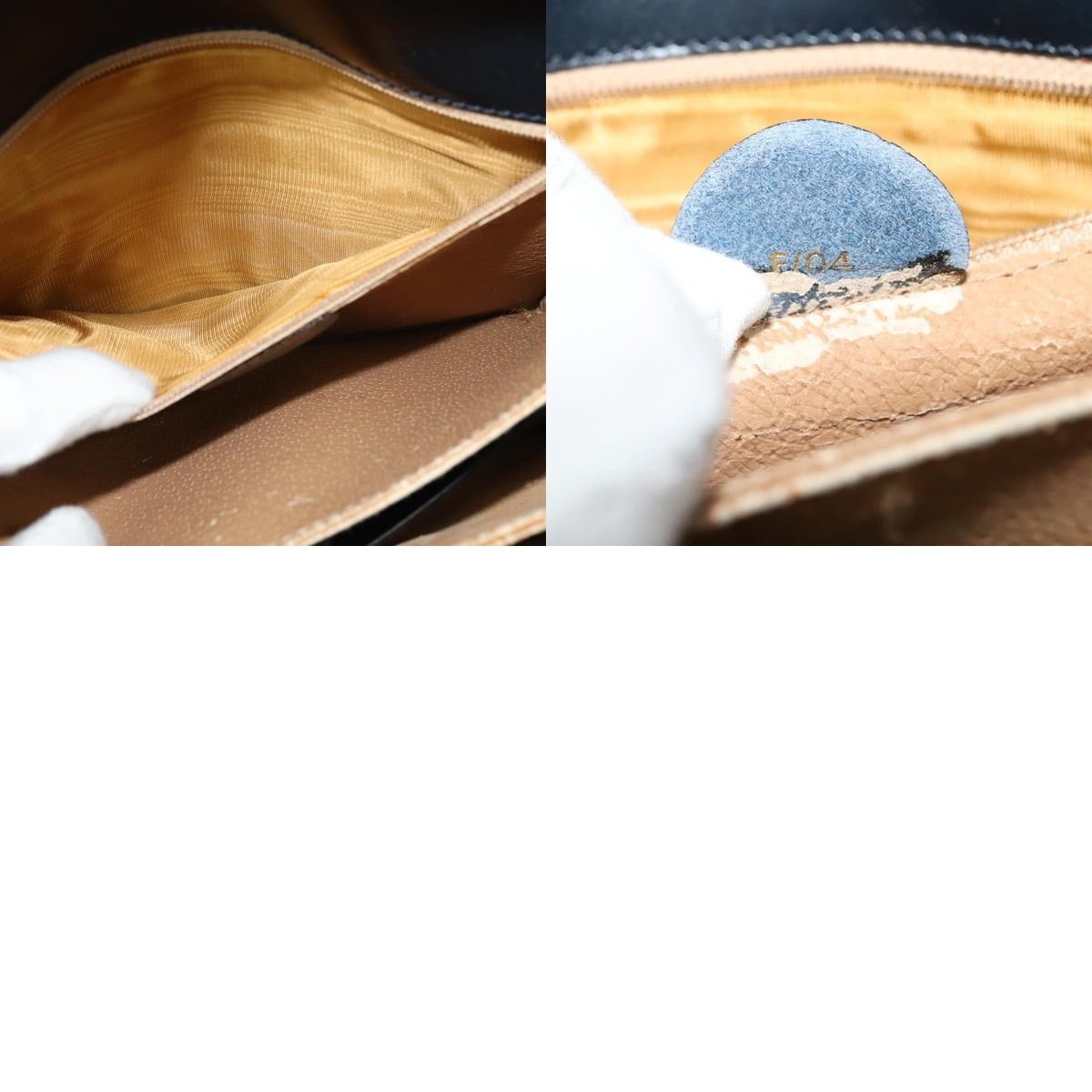 Celine CELINE Circle Shoulder Bag Leather Navy Gold Size ONE SIZE - 13 Thumbnail