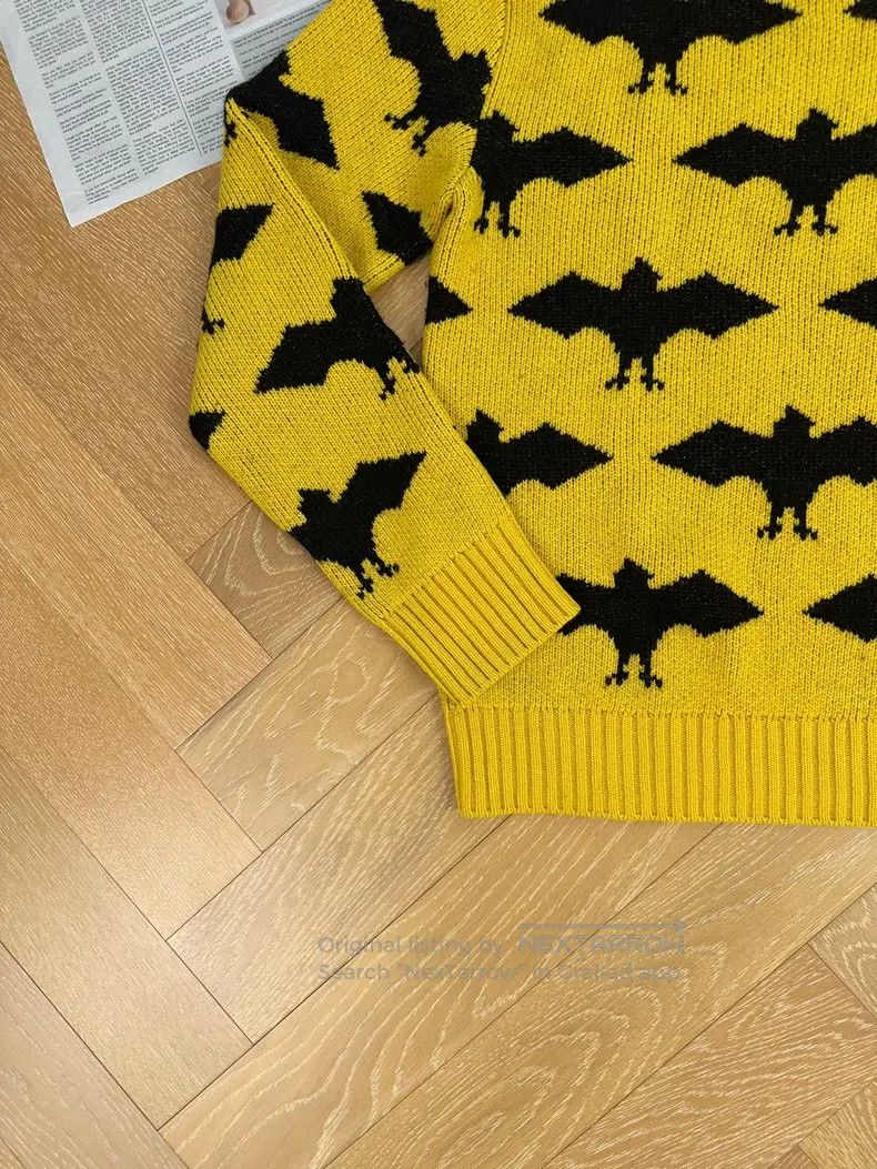 Gucci Gucci Bat print round-neck knitted sweater Size US M / EU 48-50 / 2 - 4 Thumbnail