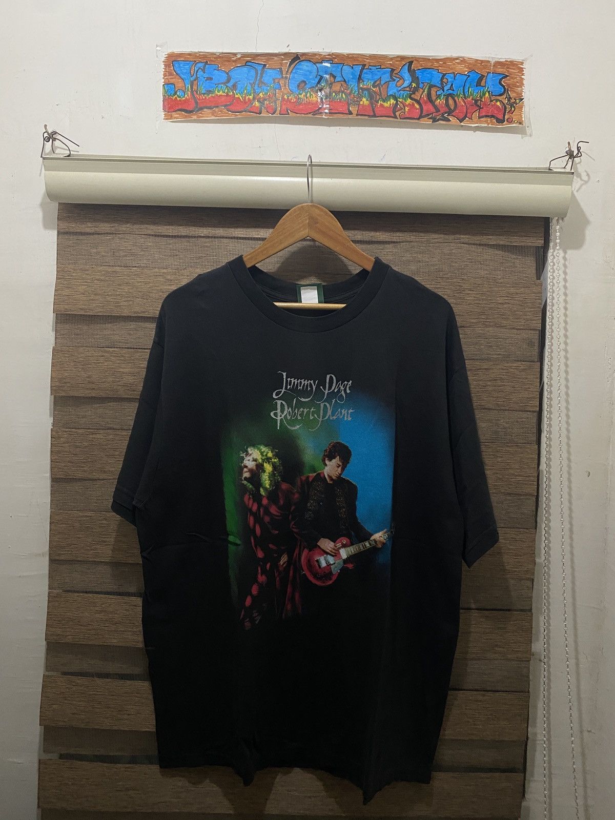 Band Tees × Vintage Vintage 1998 Jimmy Page & Robert Plant Tee Size US XL / EU 56 / 4 - 1 Thumbnail