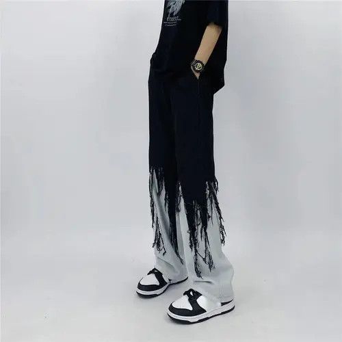 Japanese Brand Patchwork jeans with elastic Size US 30 / EU 46 - 1 Thumbnail